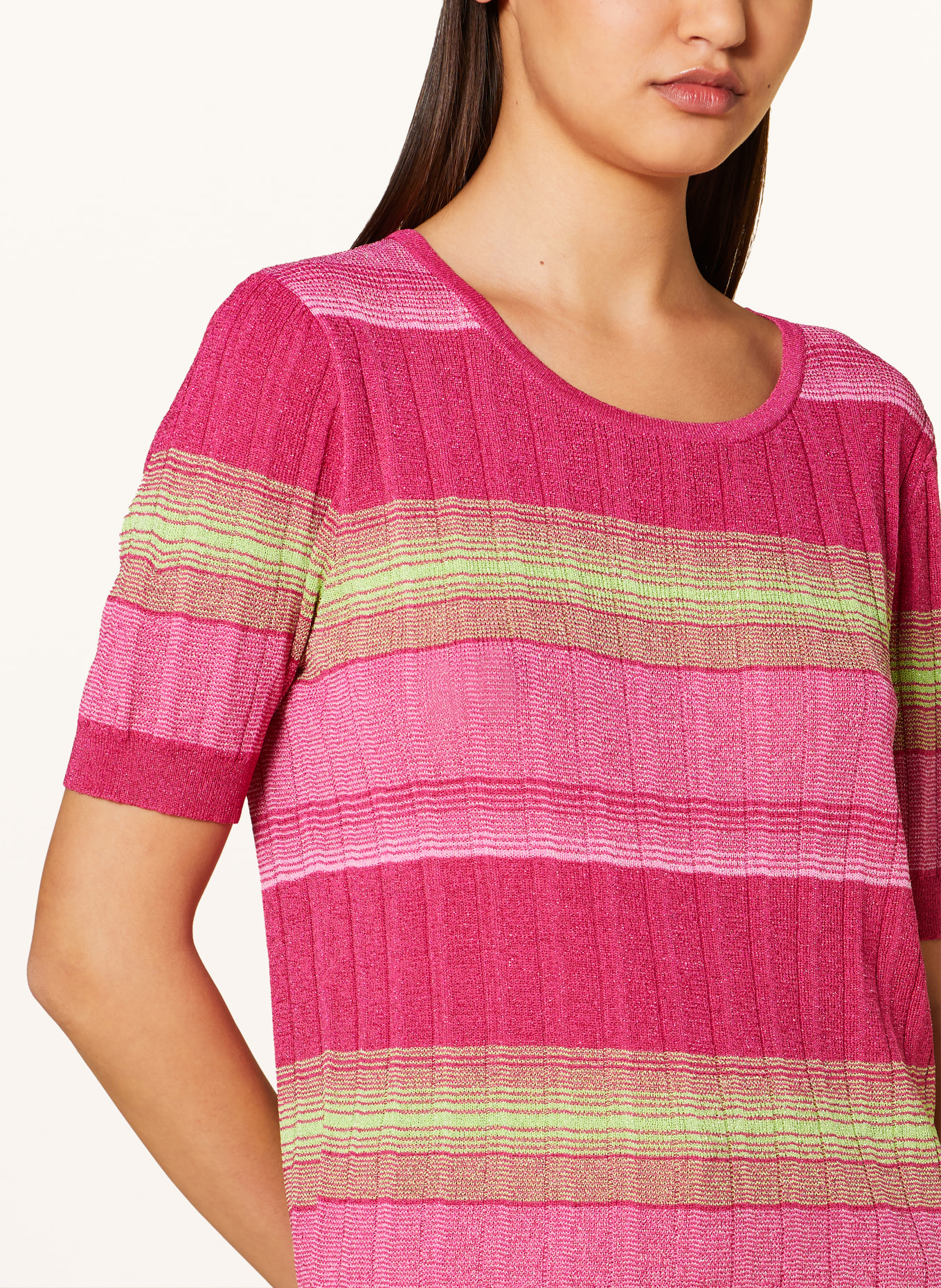 darling harbour Knit shirt, Color: PINK RINGEL (Image 4)
