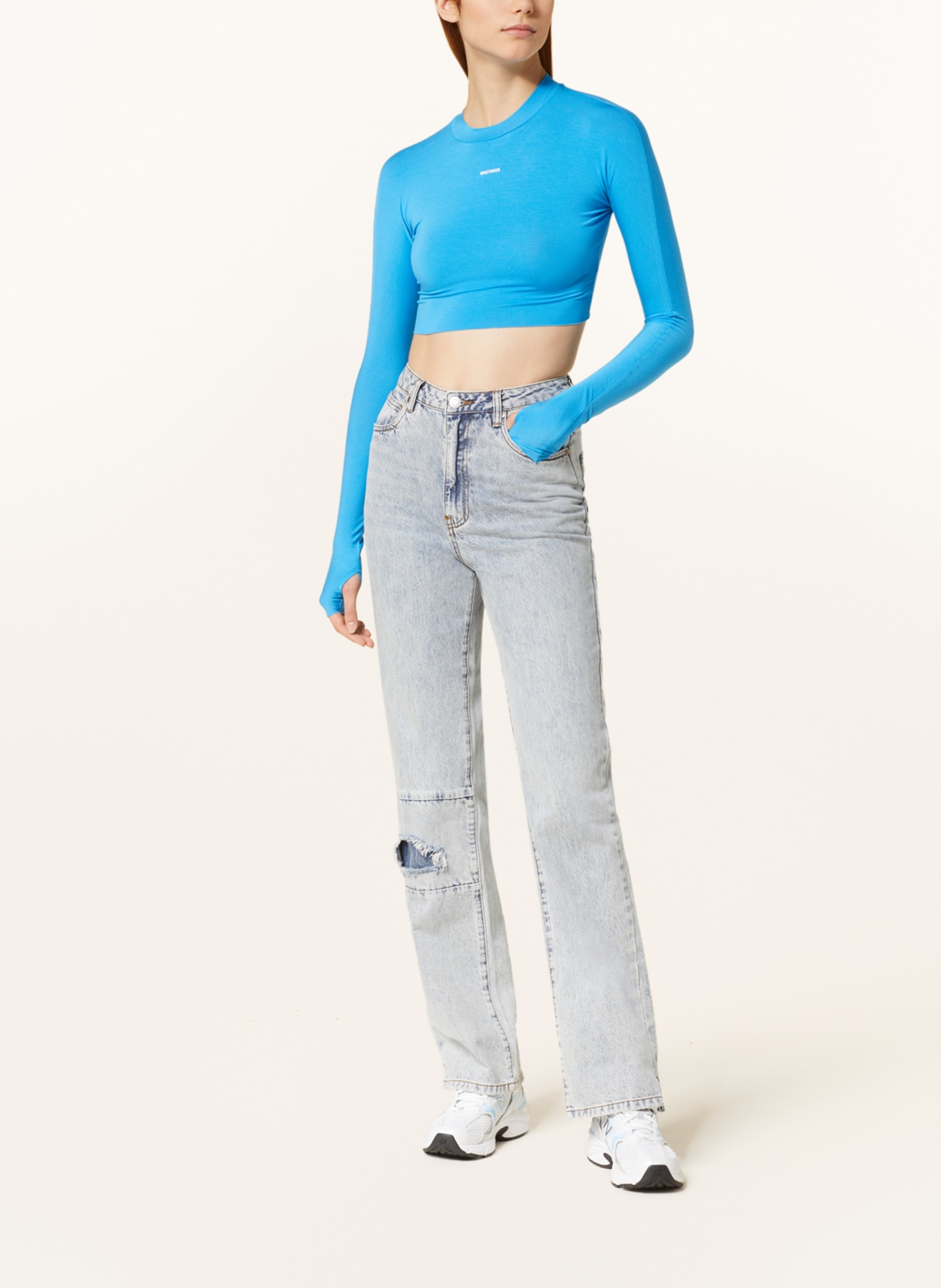 WRSTBHVR Destroyed Jeans SANJA, Color: 5014 FADED BLUE (Image 2)
