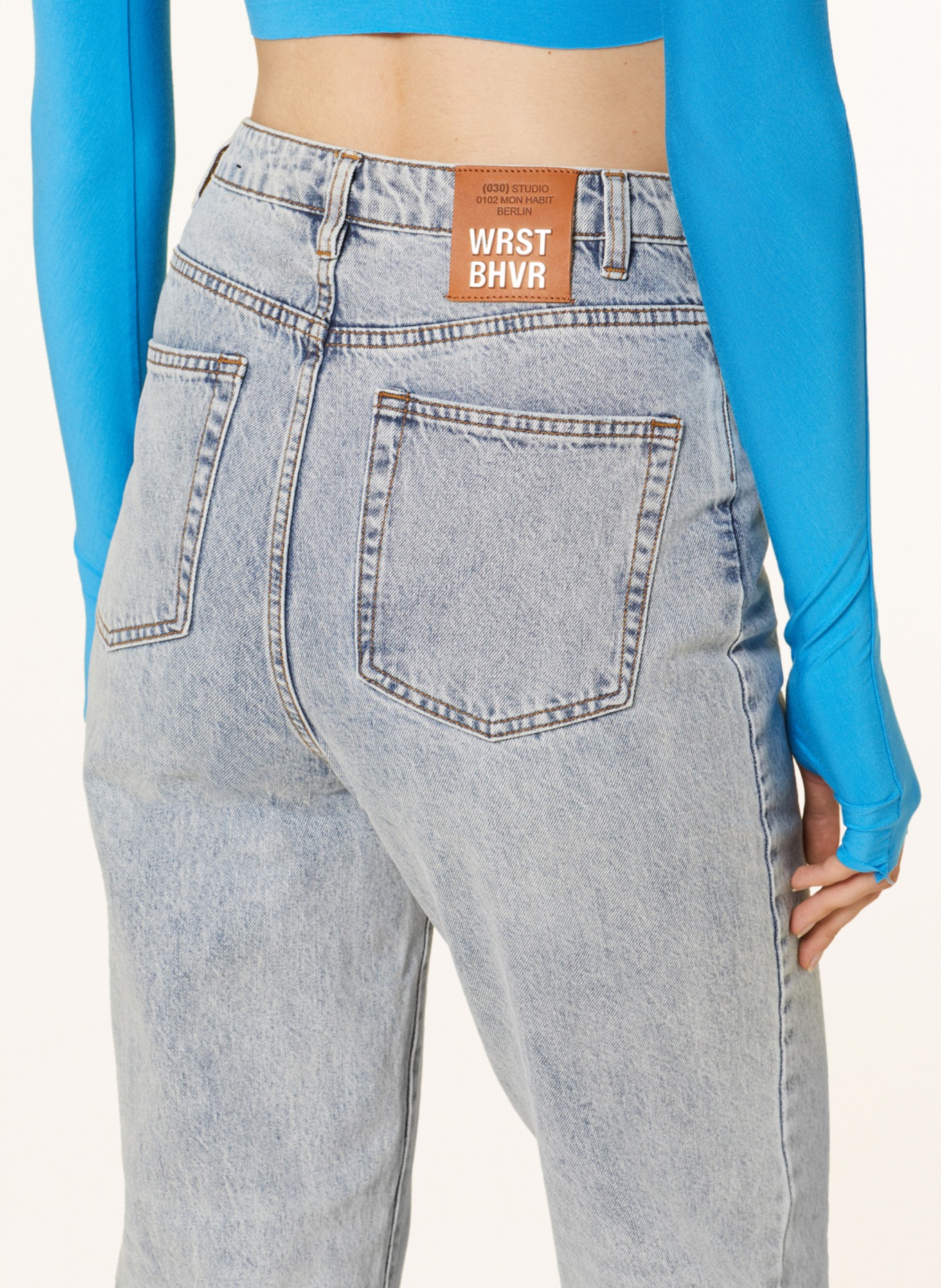 WRSTBHVR Destroyed Jeans SANJA, Color: 5014 FADED BLUE (Image 5)