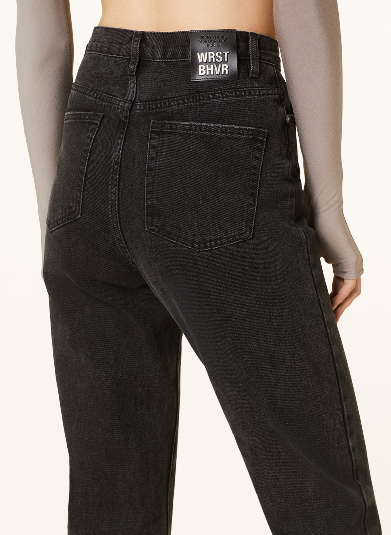 WRSTBHVR Straight Jeans SORA, Farbe: 9007 BLACK WASHED (Bild 5)
