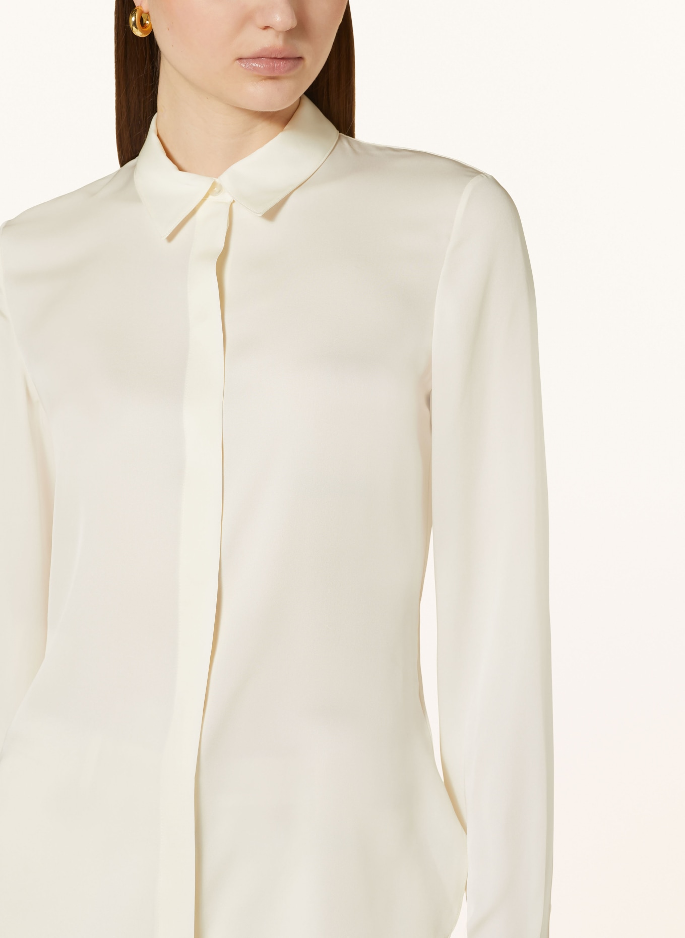 Theory Shirt blouse in silk, Color: ECRU (Image 4)