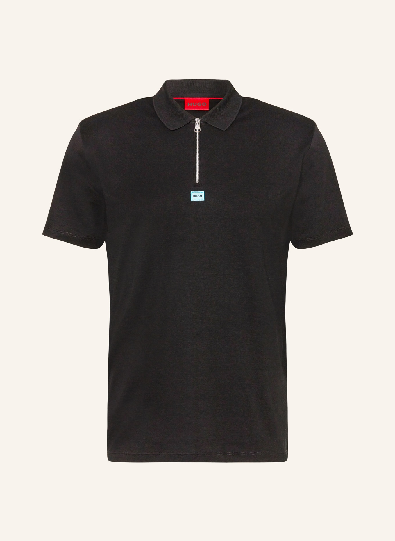 HUGO Jersey-Poloshirt DERESOM Regular Fit, Farbe: SCHWARZ (Bild 1)
