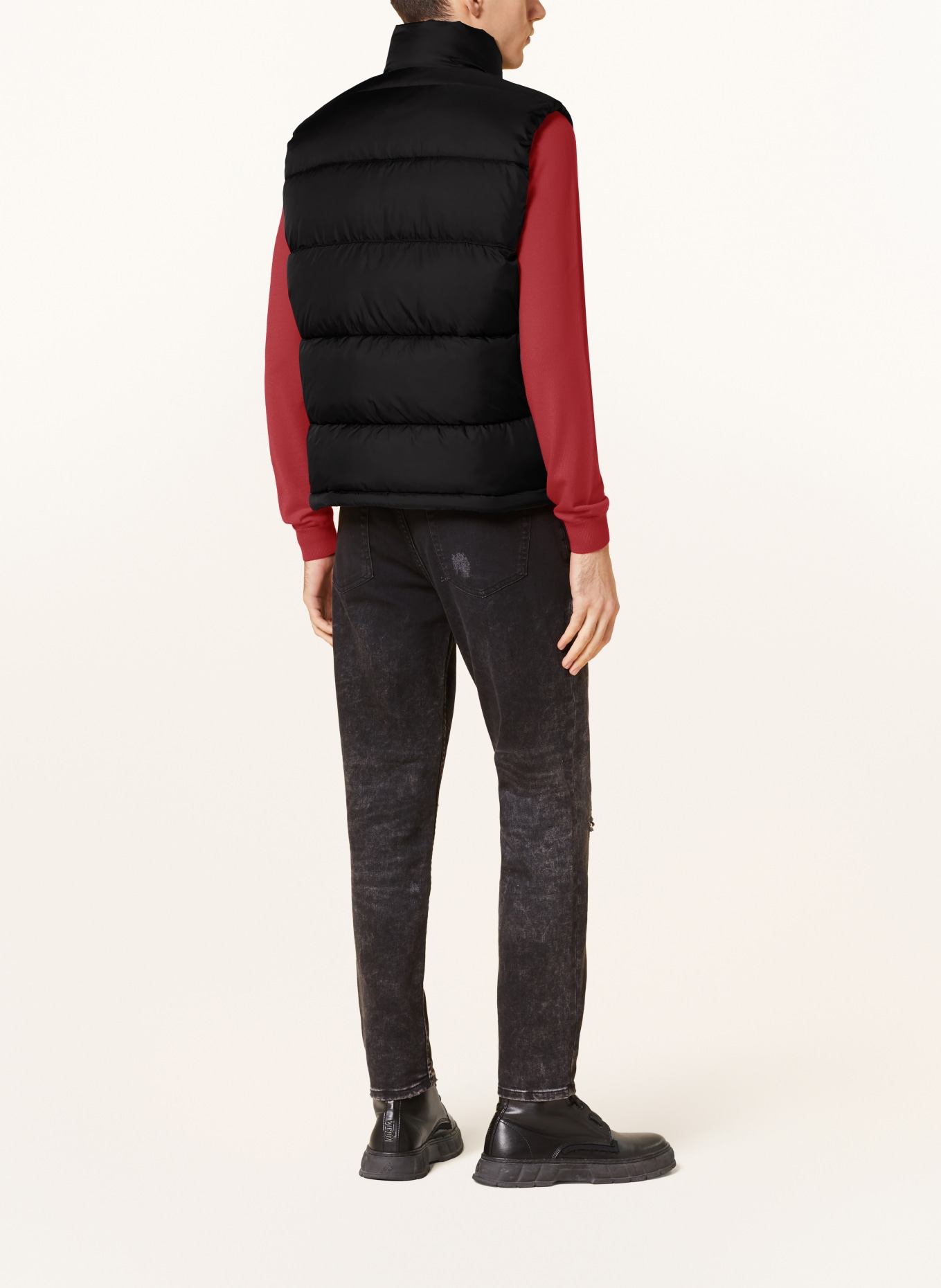 HUGO Quilted vest BALTINO, Color: BLACK (Image 3)