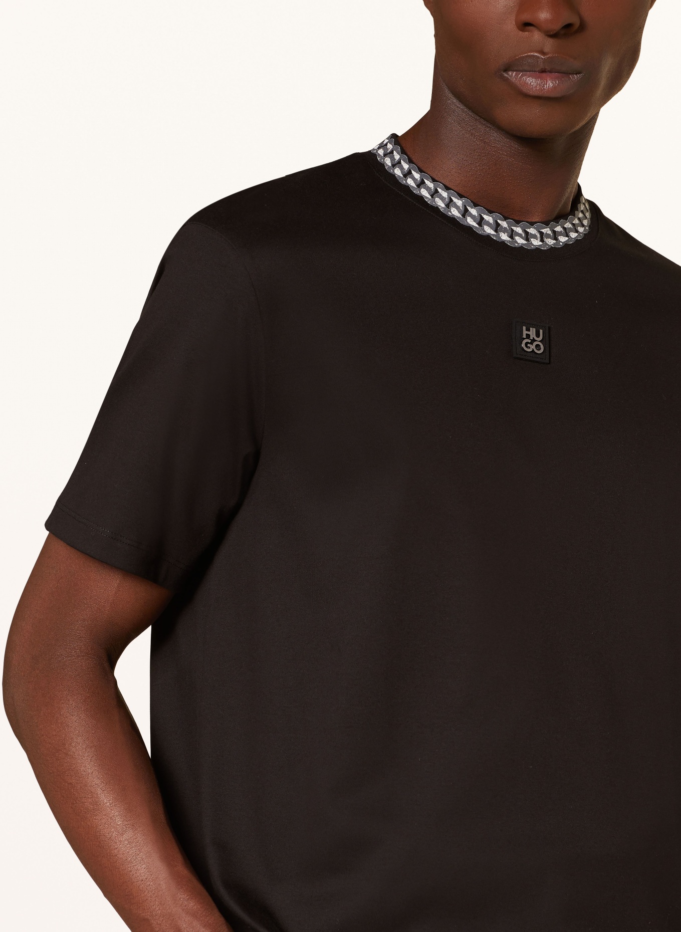 HUGO T-shirt DETERNAL, Color: BLACK (Image 4)