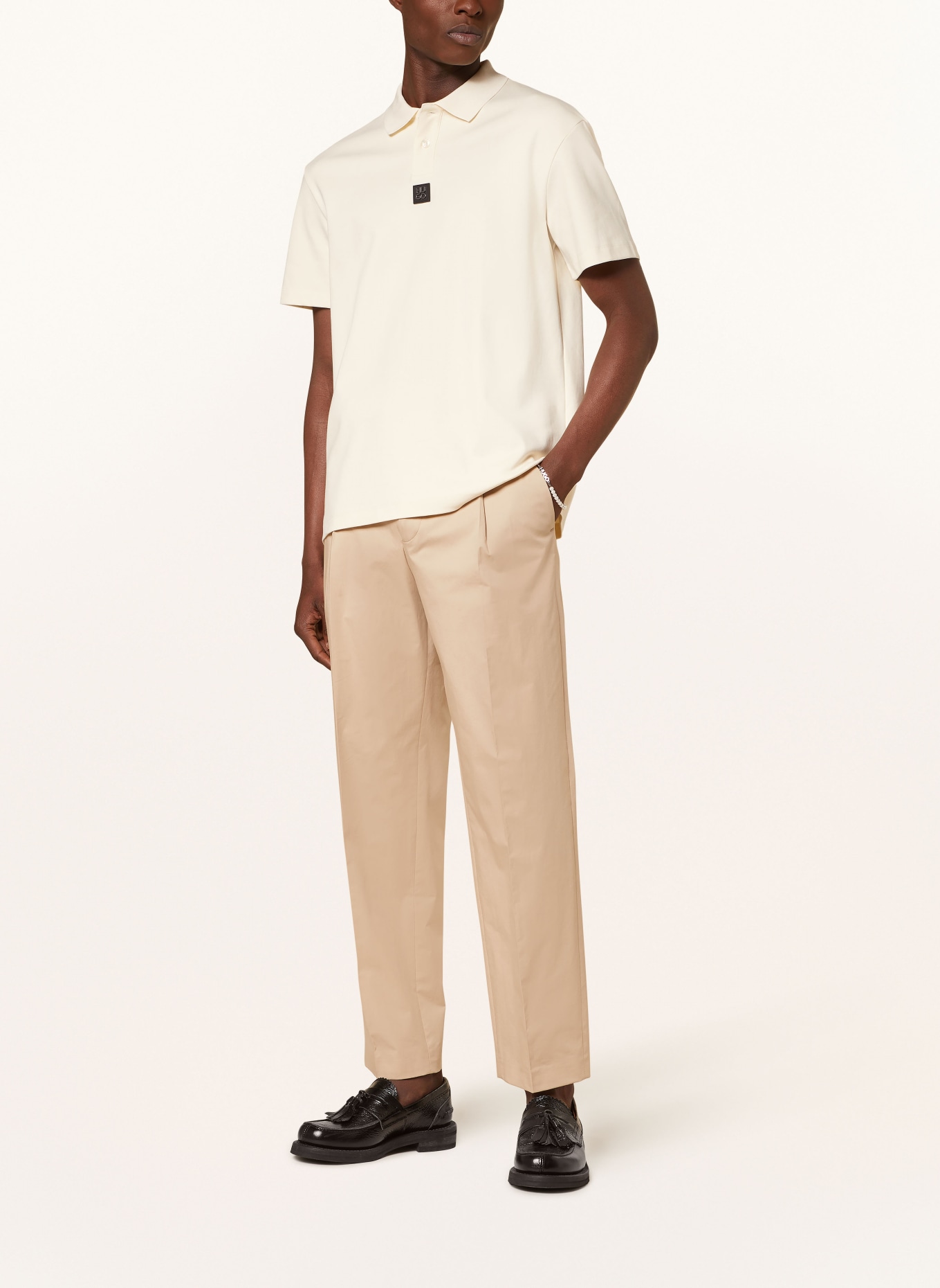 HUGO Jersey-Poloshirt DEABONO Regular Fit, Farbe: ECRU (Bild 2)