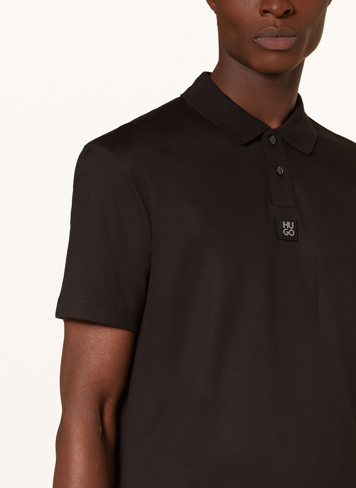 HUGO Jersey-Poloshirt DEABONO Regular Fit, Farbe: SCHWARZ (Bild 4)