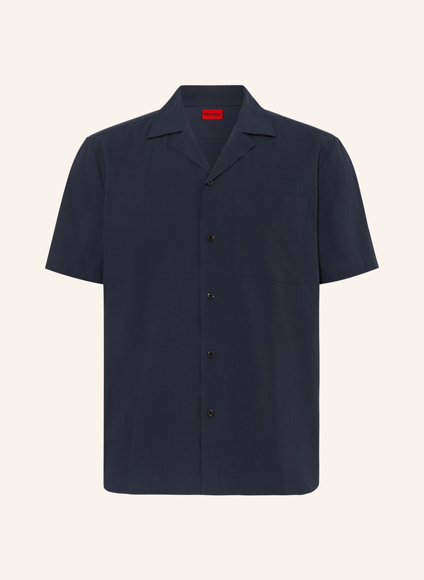 HUGO Short sleeve shirt ELLINO straight fit, Color: DARK BLUE (Image 1)