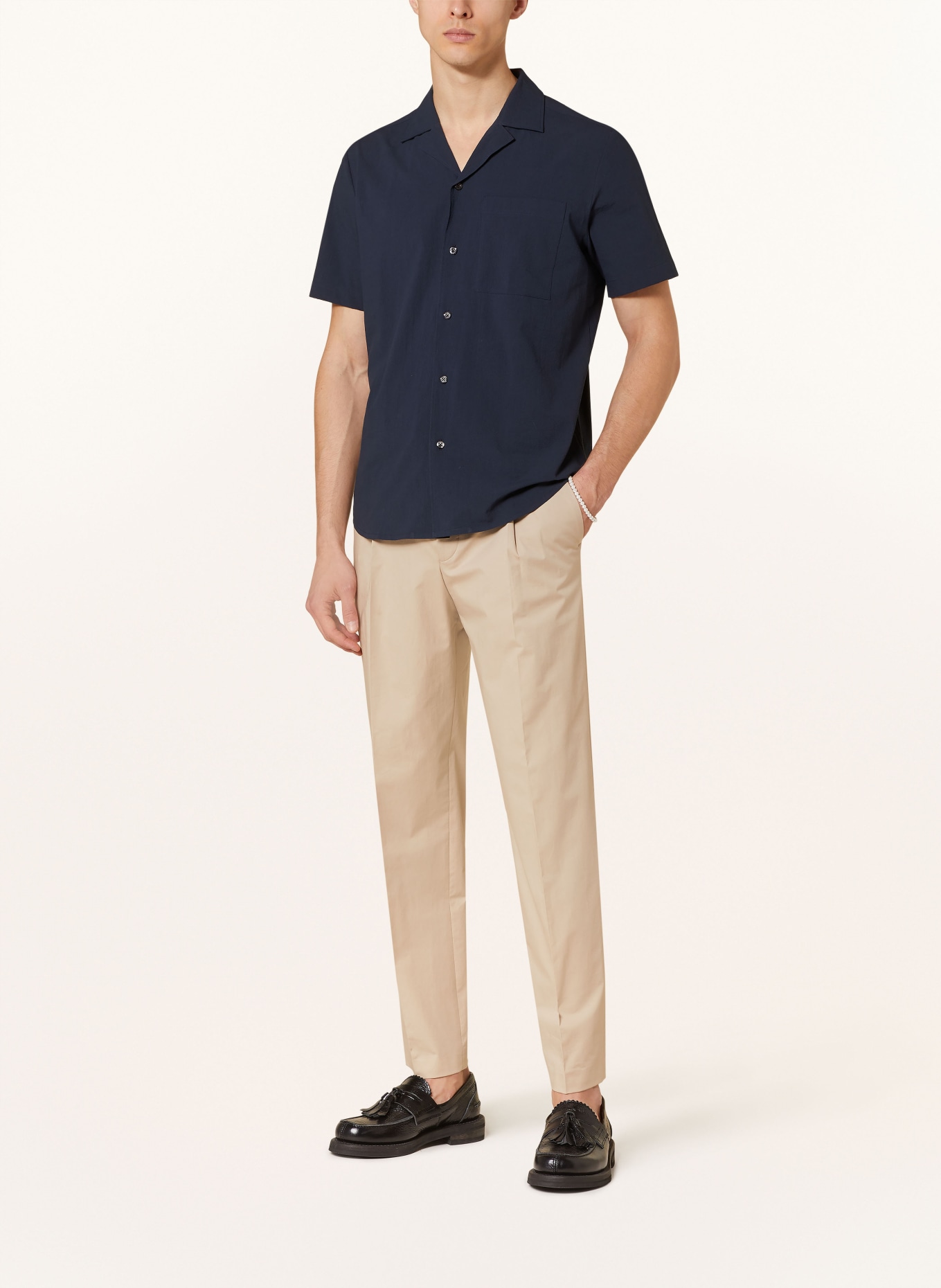 HUGO Short sleeve shirt ELLINO straight fit, Color: DARK BLUE (Image 2)