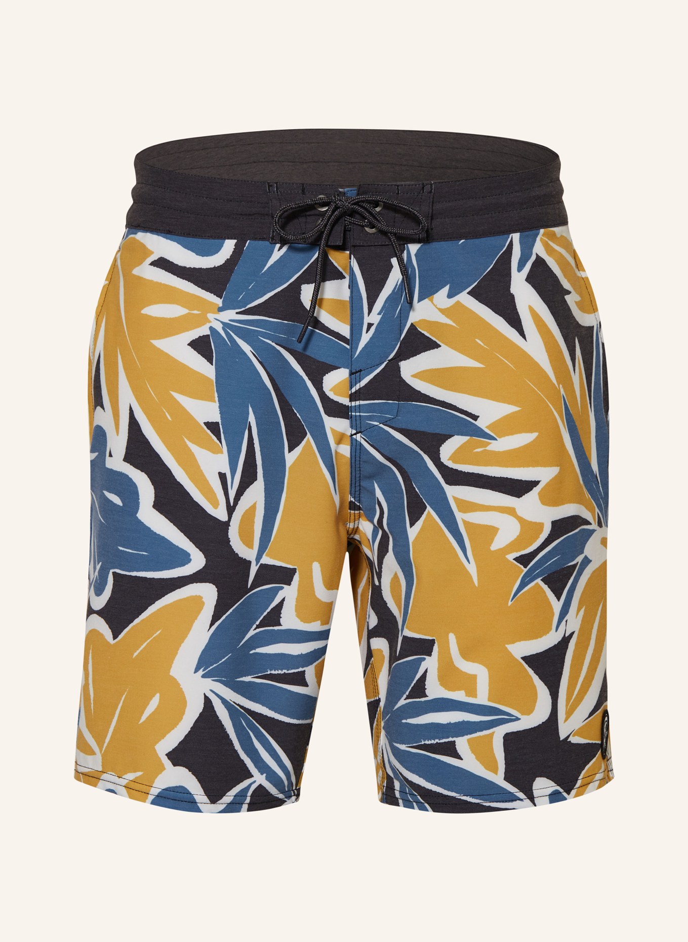 O'NEILL Swim Shorts O'RIGINALS PRINT 18" CRUZERS, Color: DARK GRAY/ DARK YELLOW/ BLUE (Image 1)