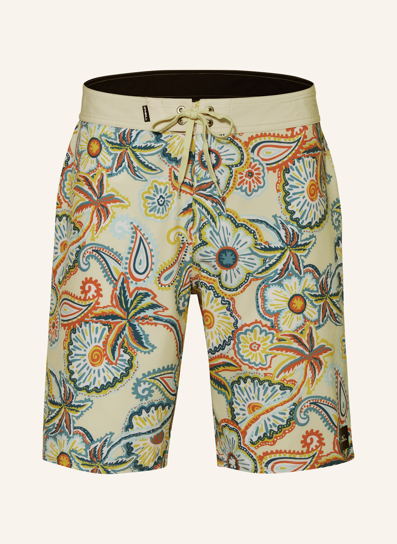 O'NEILL Swim shorts HYPERFREAK MYSTO 20, Color: LIGHT YELLOW/ TEAL/ ORANGE (Image 1)