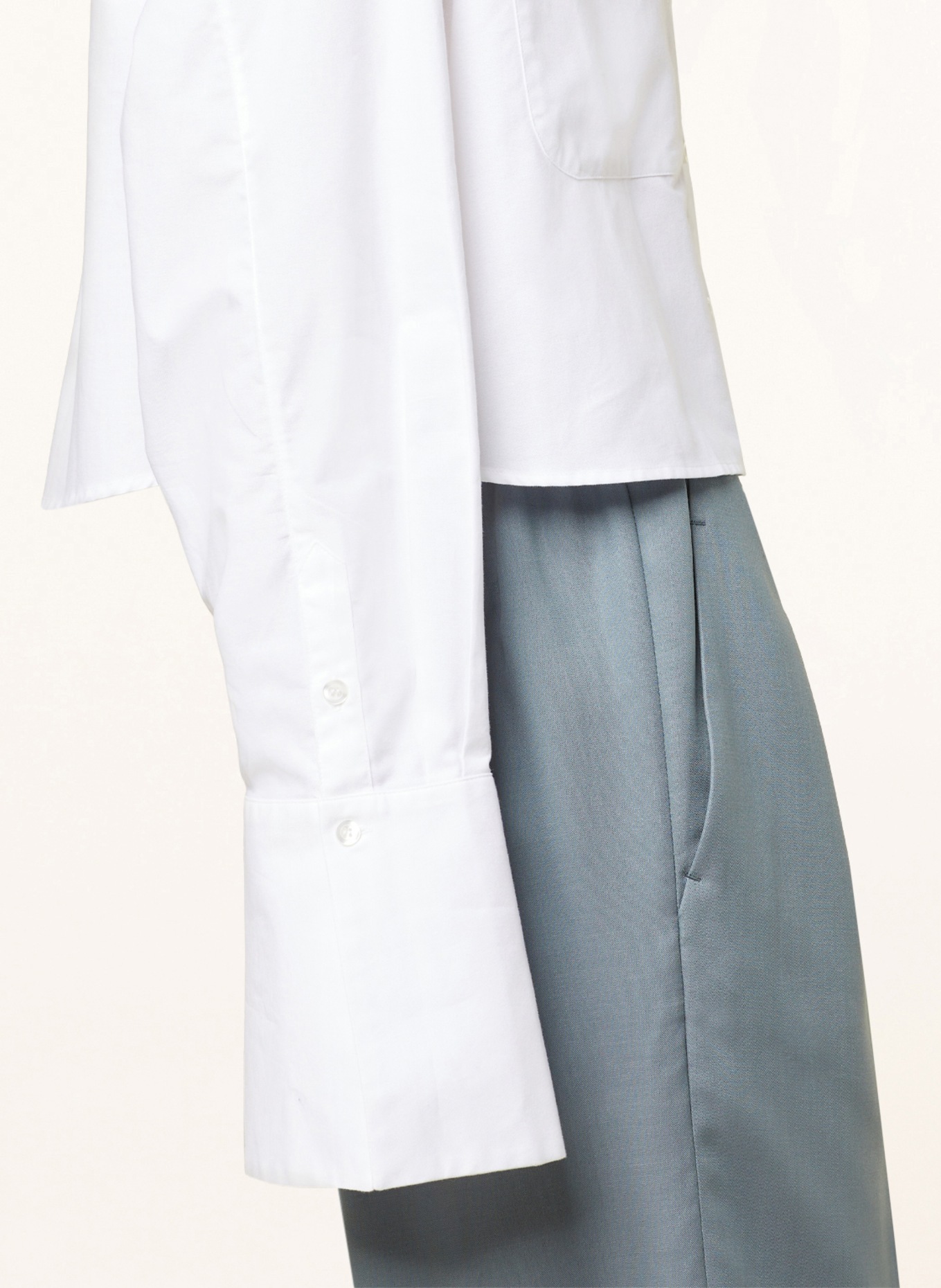black palms Oversized shirt blouse WOLLY, Color: WHITE (Image 5)