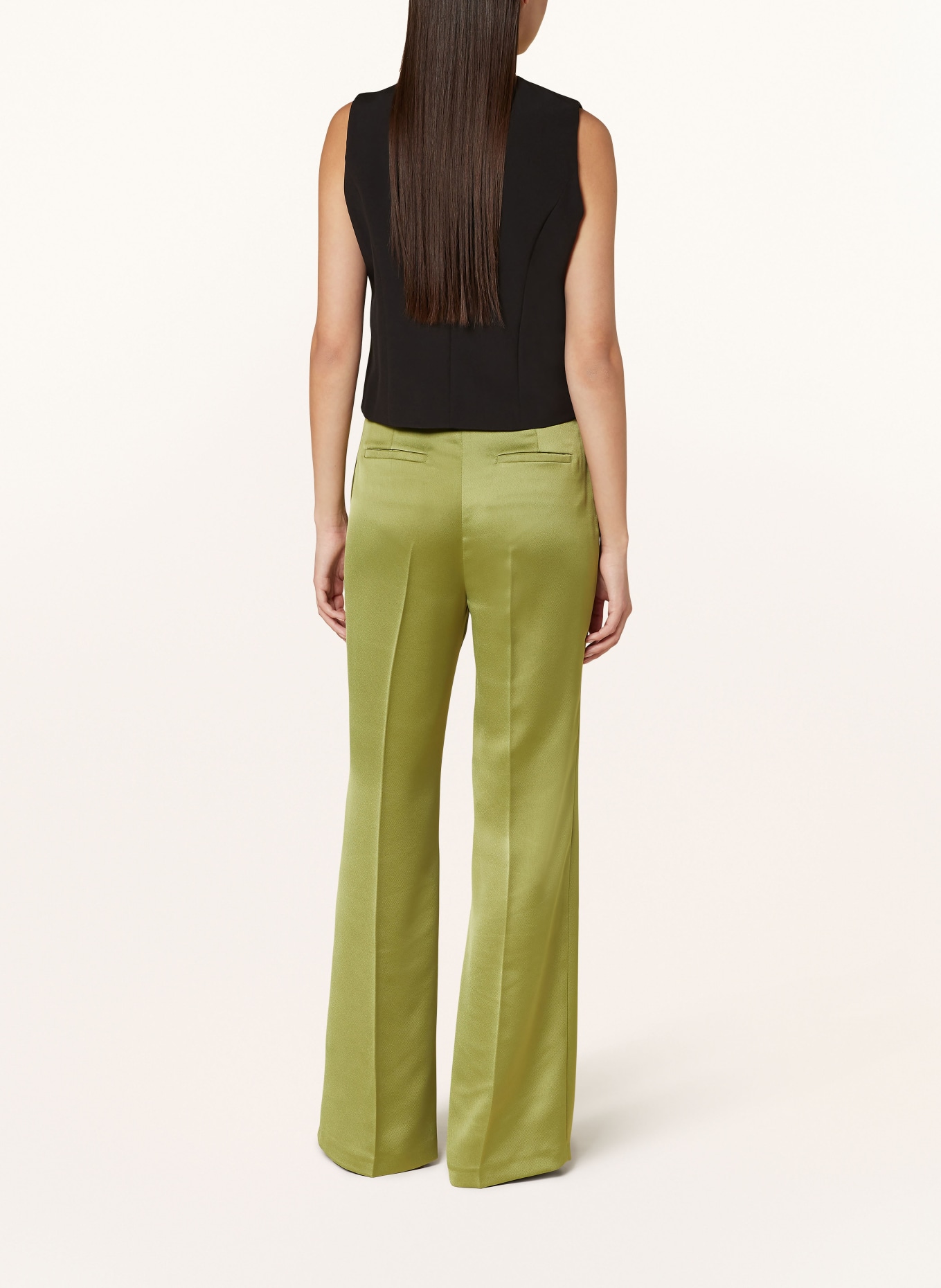 MAX & Co. Wide leg trousers STEFY made of satin, Color: LIGHT GREEN (Image 3)