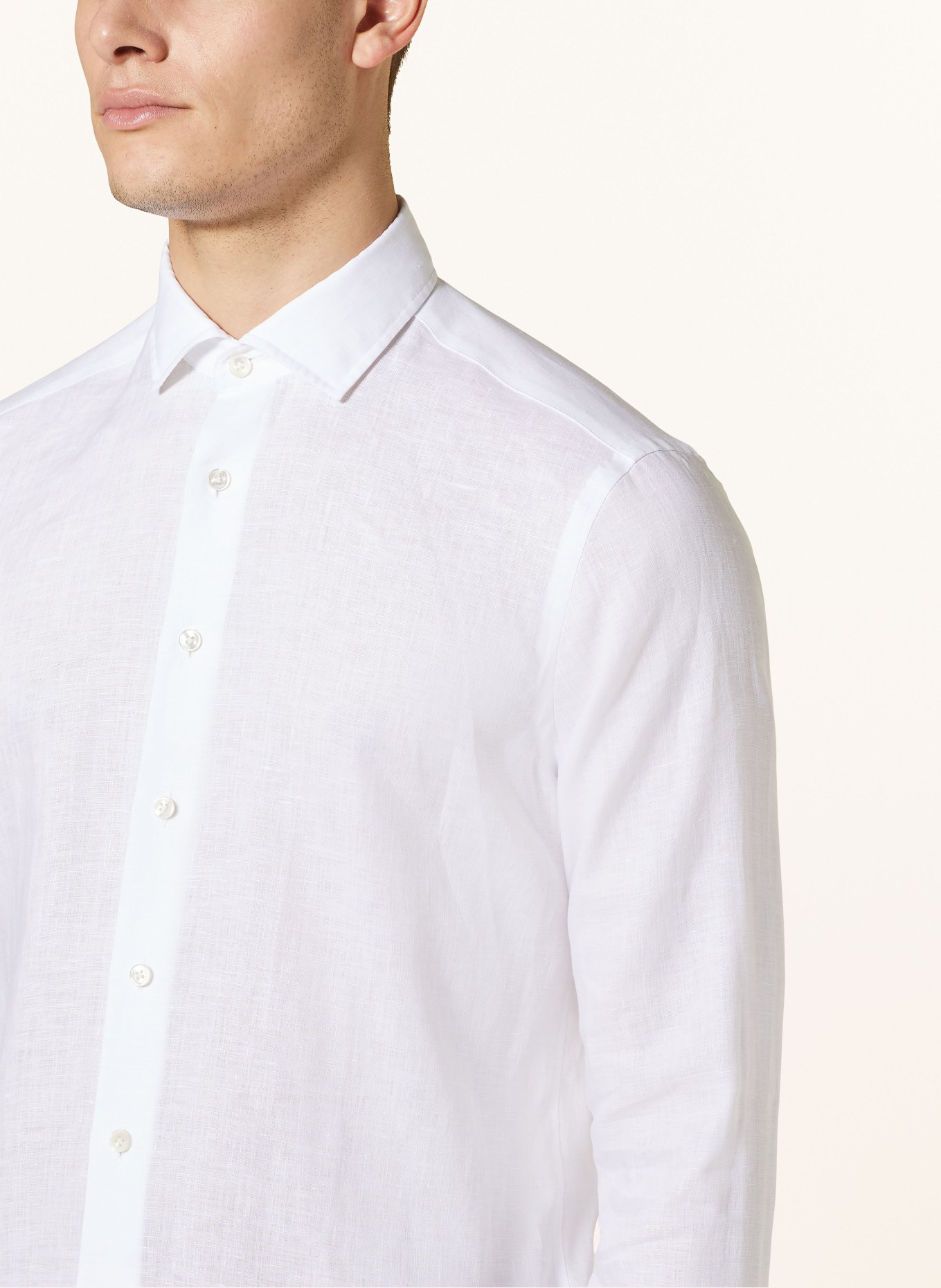 OLYMP SIGNATURE Leinenhemd Tailored Fit, Farbe: WEISS (Bild 4)