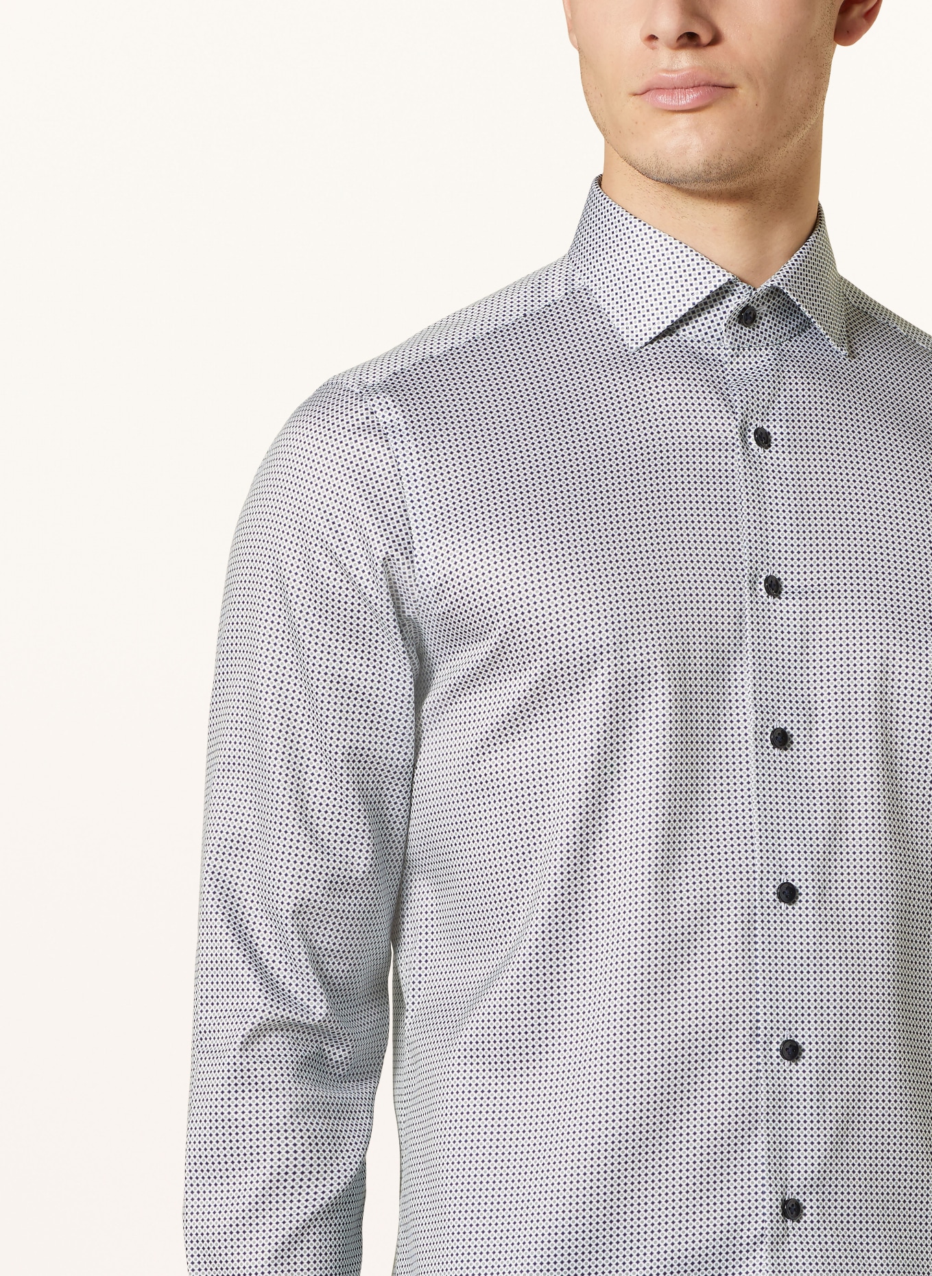 OLYMP SIGNATURE Koszula tailored fit, Kolor: OLIWKOWY/ PETROL/ BIAŁY (Obrazek 4)