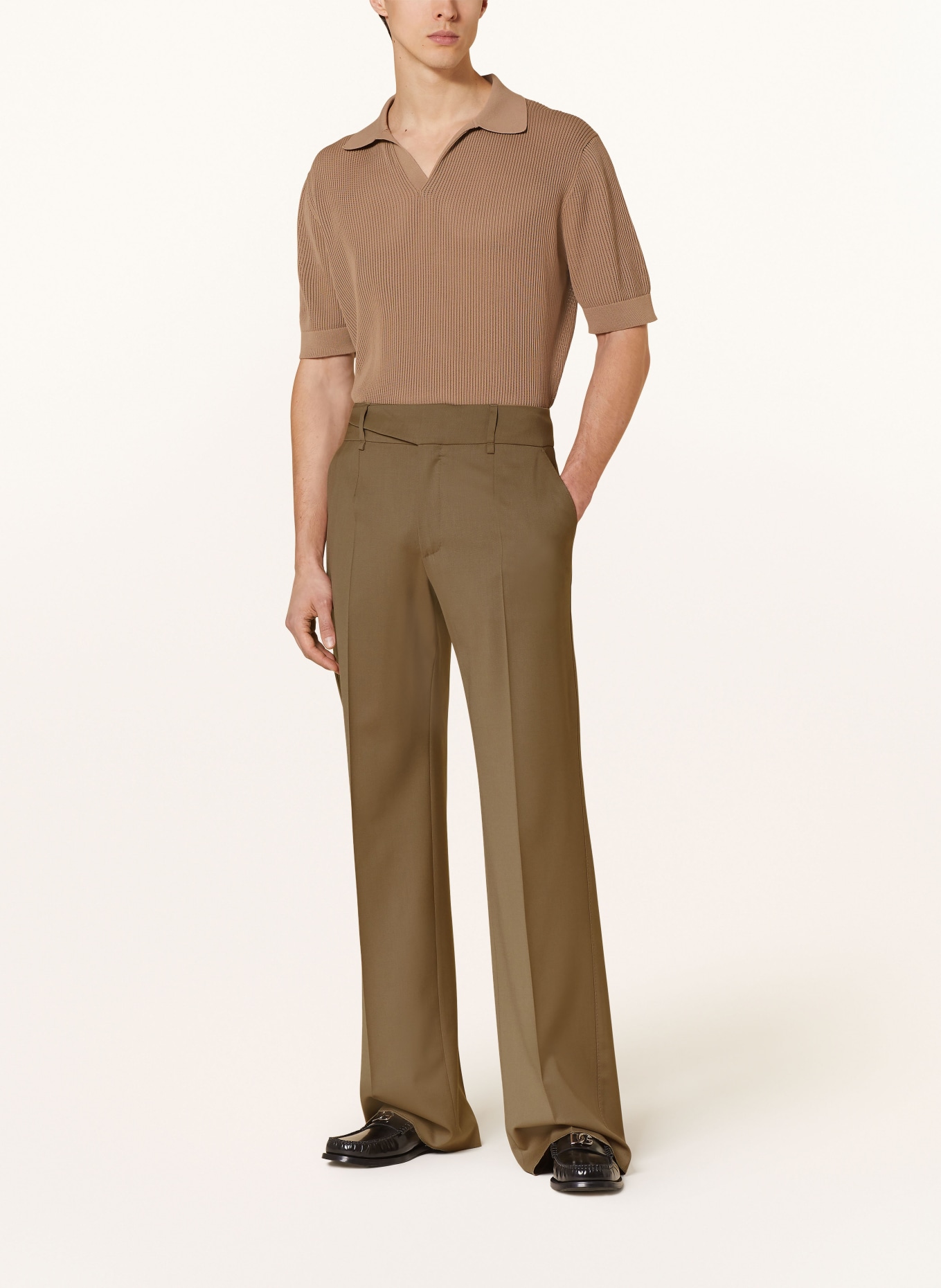 DOLCE & GABBANA Spodnie regular fit, Kolor: JASNOBRĄZOWY (Obrazek 2)