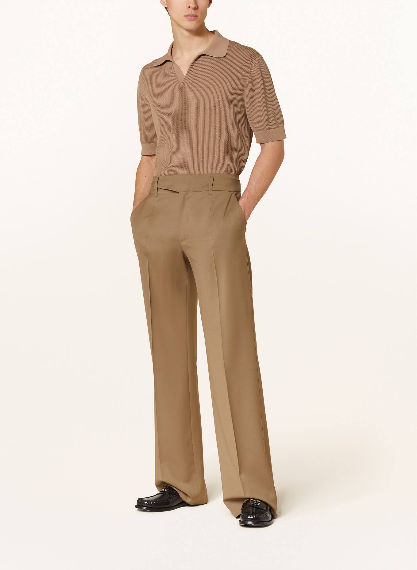 DOLCE & GABBANA Knitted polo shirt, Color: BEIGE (Image 2)