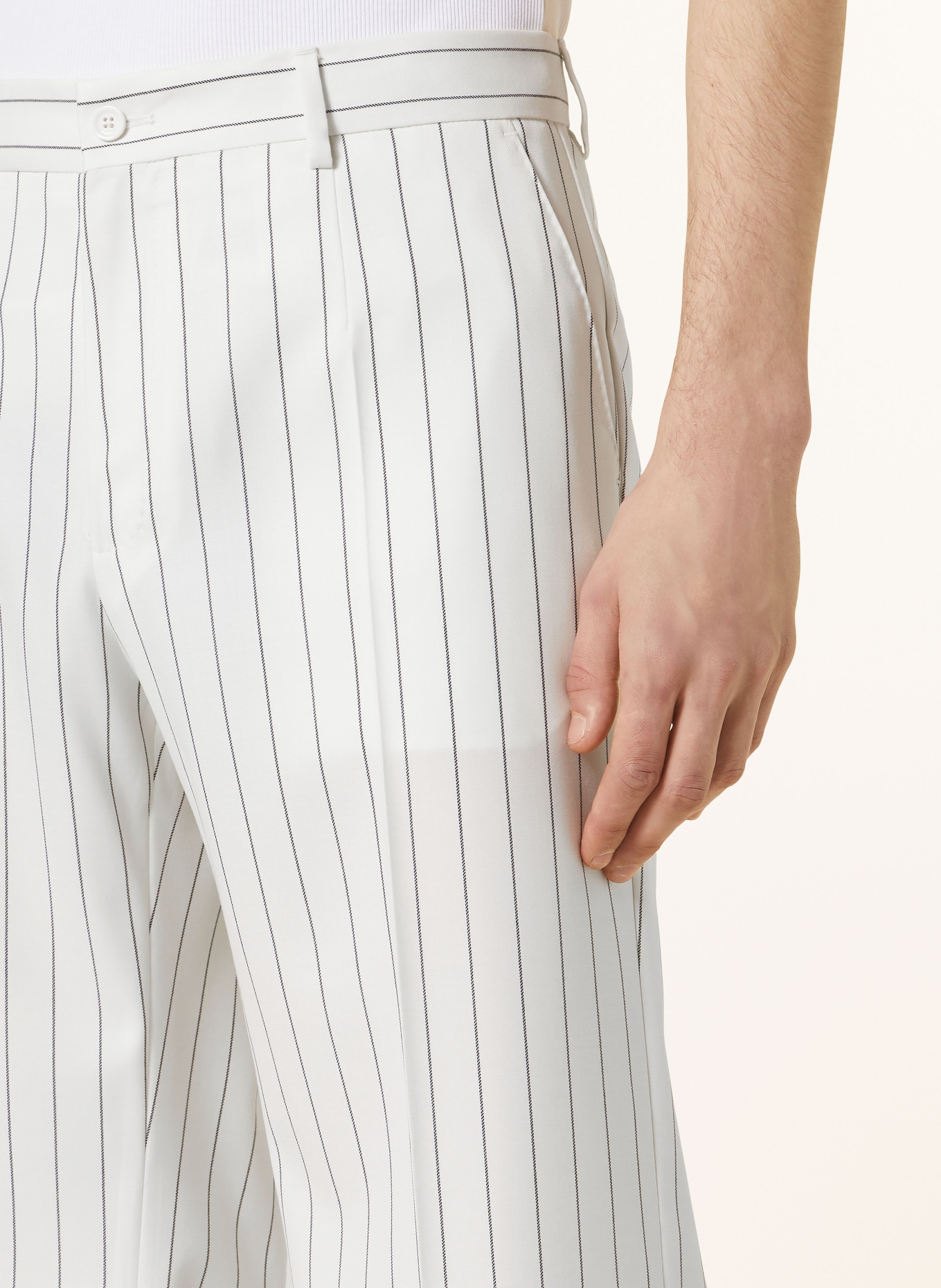 DOLCE & GABBANA Trousers regular fit, Color: ECRU/ BLACK (Image 5)