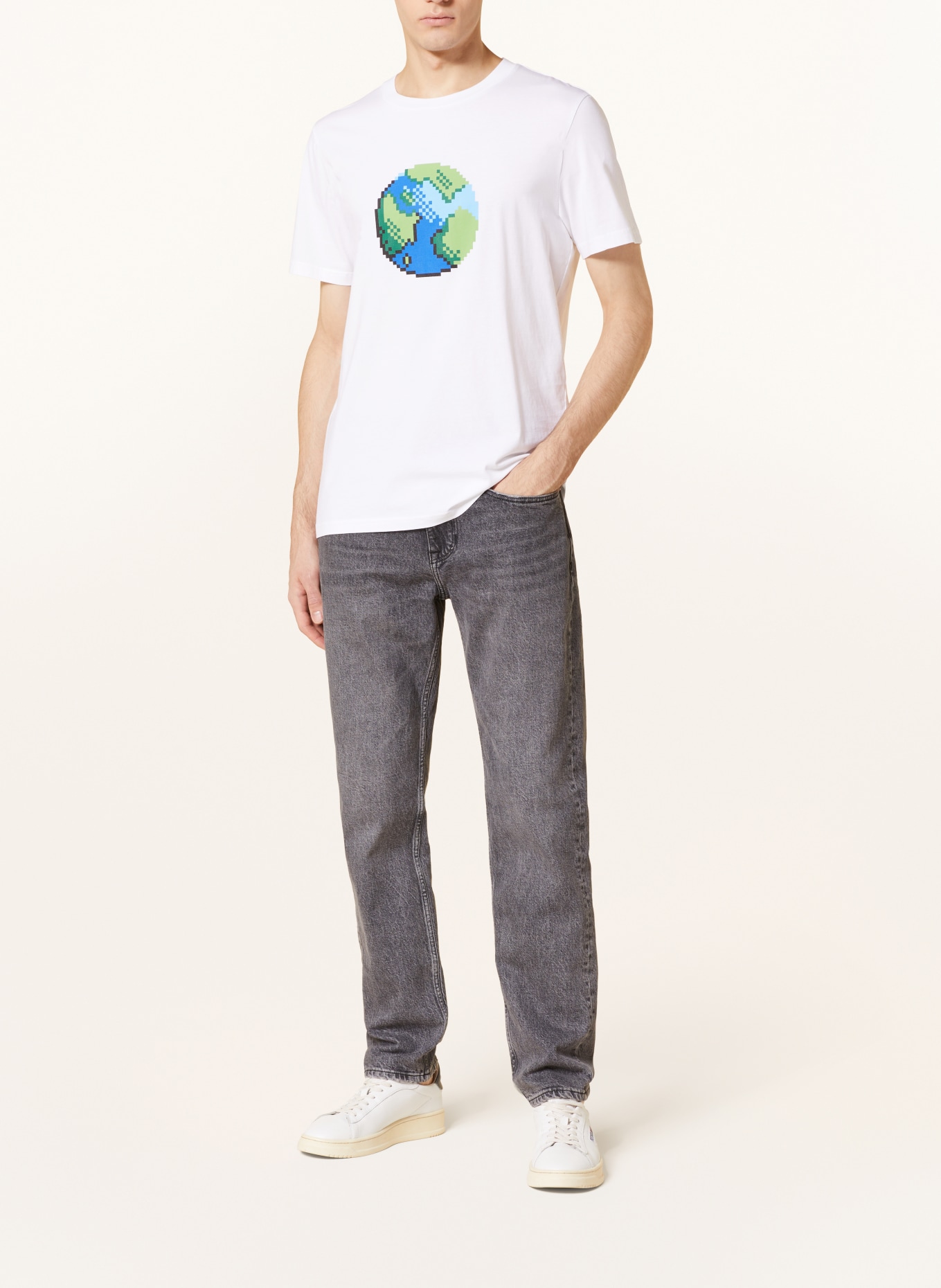 ARMEDANGELS T-shirt JAAMES PLAANET, Color: WHITE (Image 2)