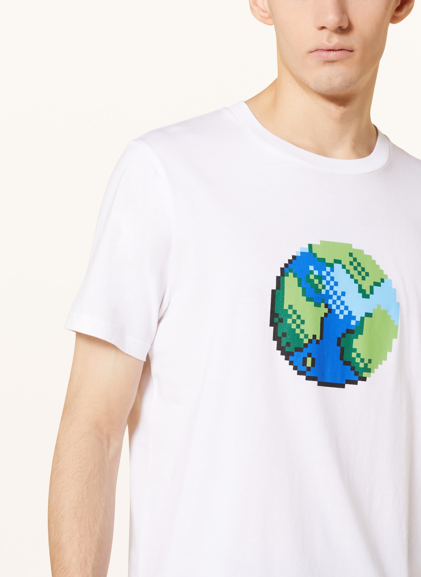 ARMEDANGELS T-shirt JAAMES PLAANET, Color: WHITE (Image 4)