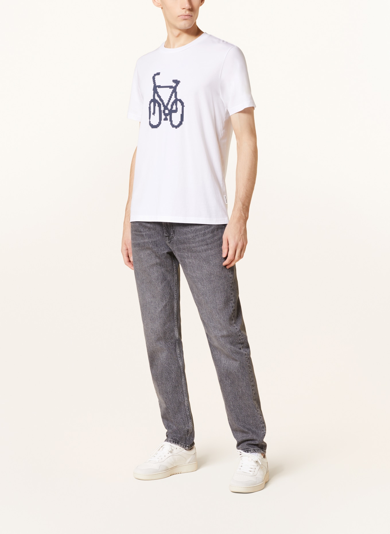 ARMEDANGELS T-shirt JAAMES FUN BIKE, Color: WHITE (Image 2)