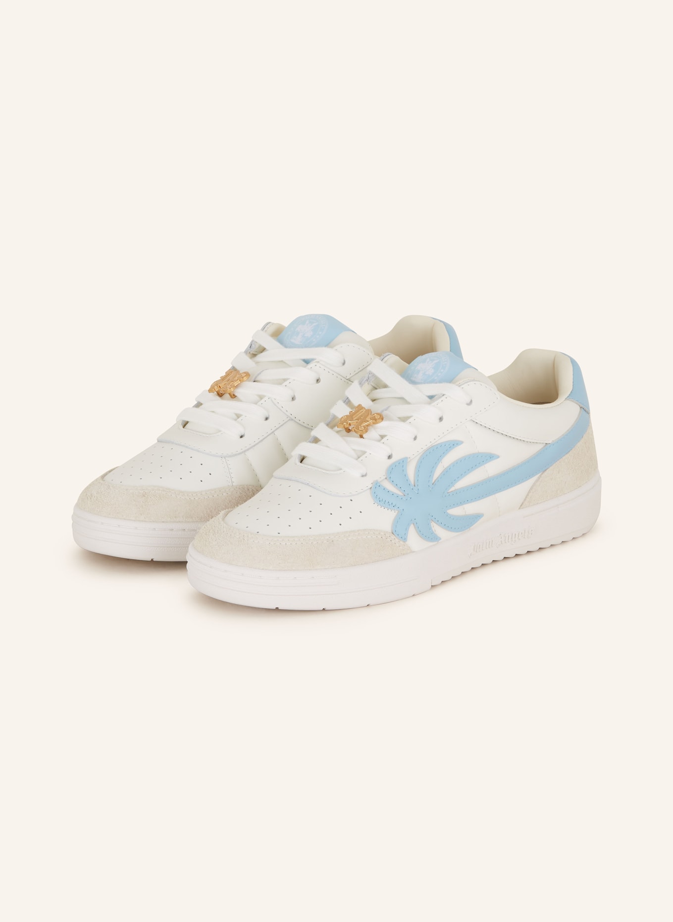 Palm Angels Sneakers UNIVERSITY, Color: WHITE/ CREAM/ LIGHT BLUE (Image 1)