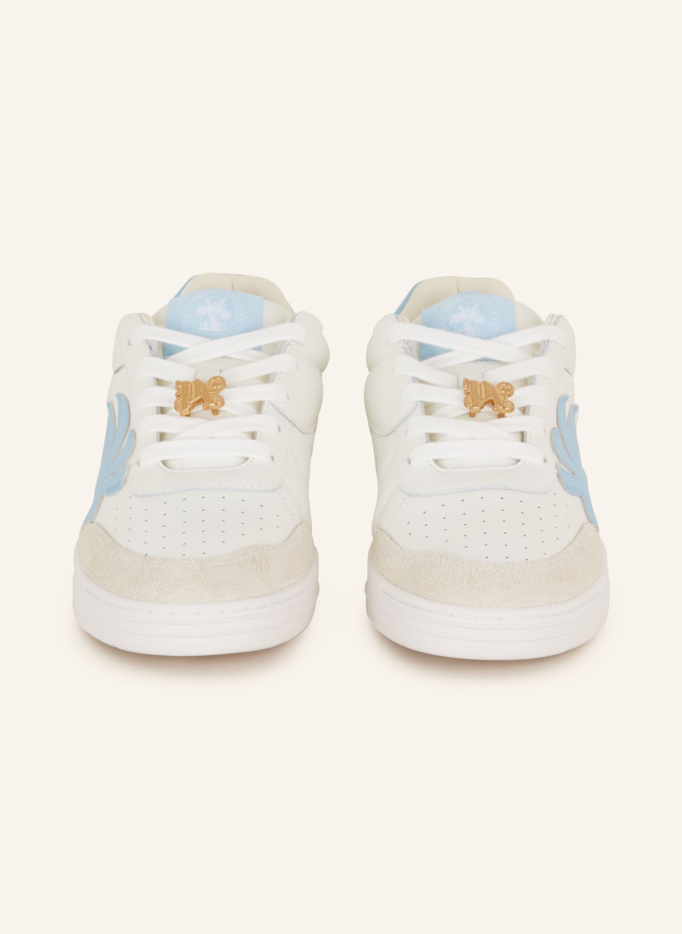 Palm Angels Sneakers UNIVERSITY, Color: WHITE/ CREAM/ LIGHT BLUE (Image 3)