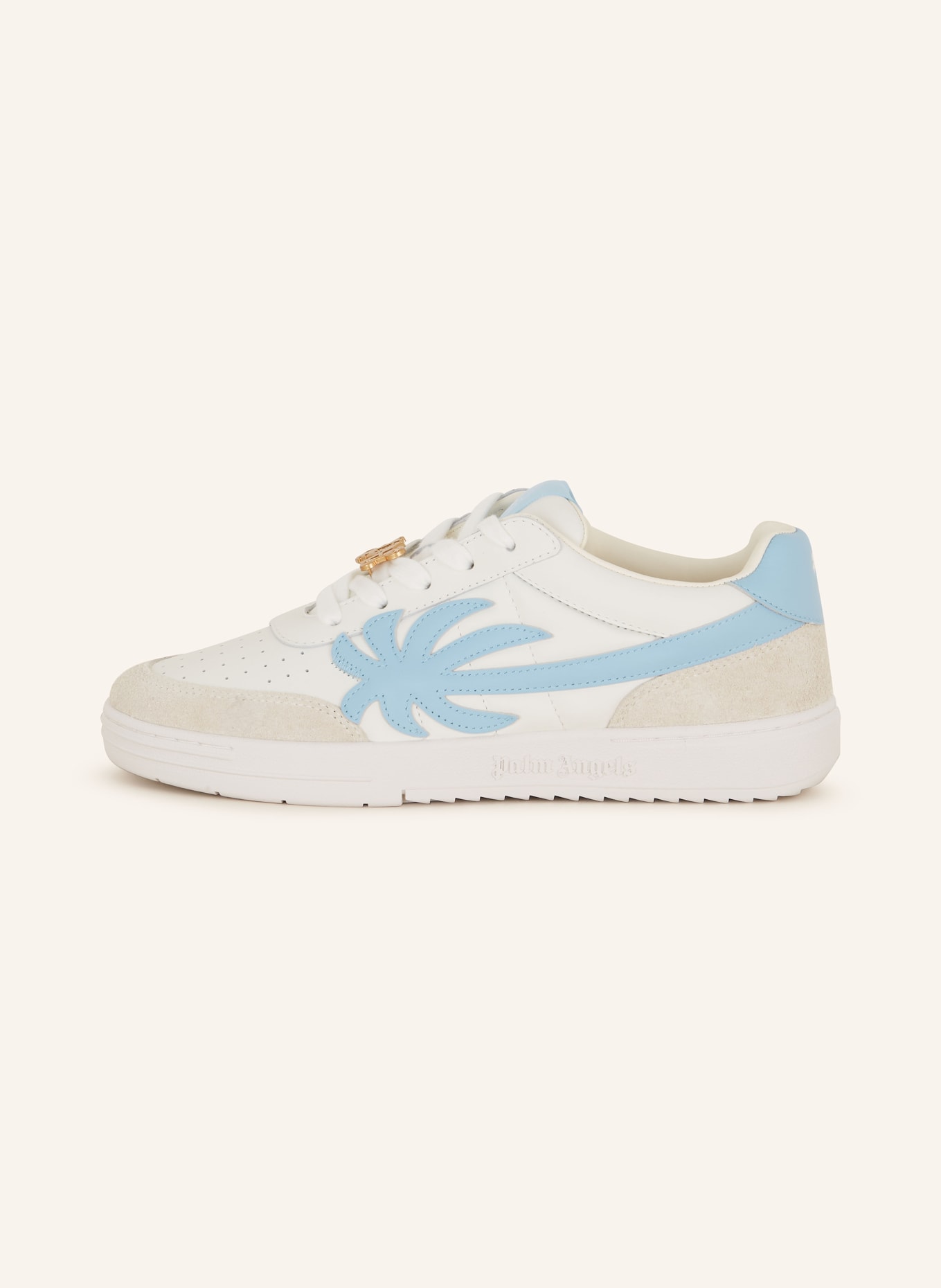 Palm Angels Sneakers UNIVERSITY, Color: WHITE/ CREAM/ LIGHT BLUE (Image 4)