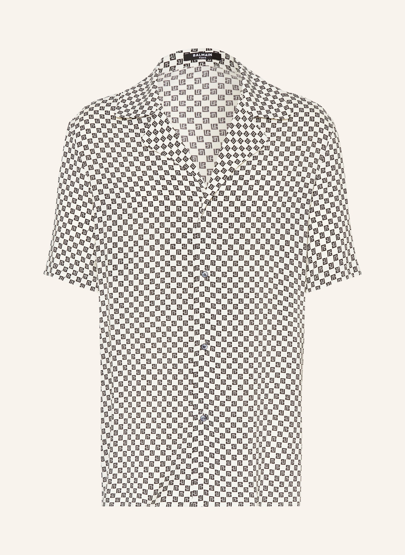 BALMAIN Resort shirt regular fit, Color: WHITE/ BLACK (Image 1)