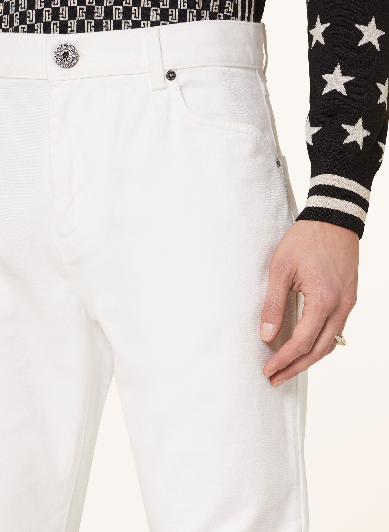 BALMAIN Jeans Regular Fit, Farbe: 0FA Blanc (Bild 5)