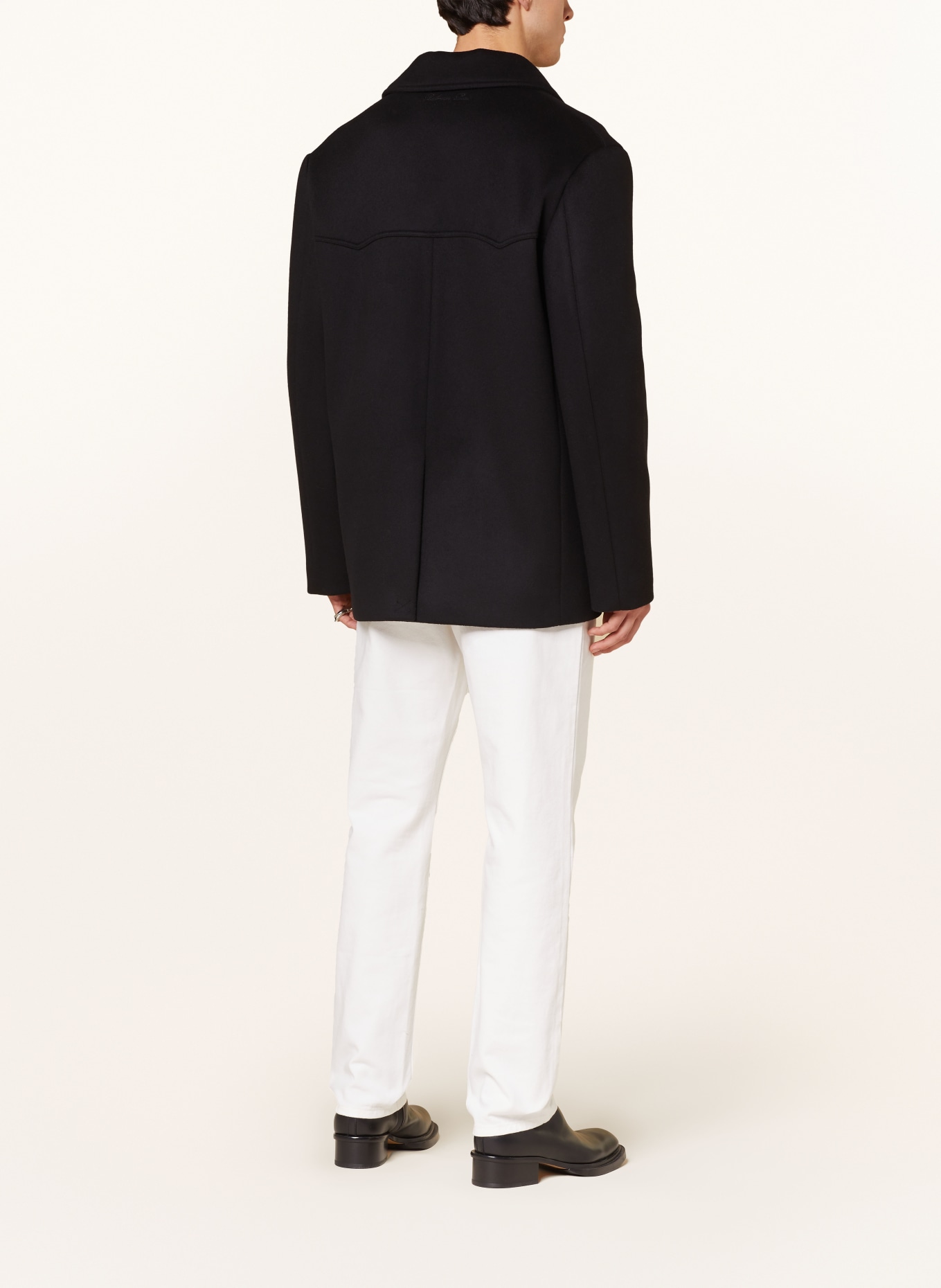 BALMAIN Pea coat, Color: BLACK (Image 3)