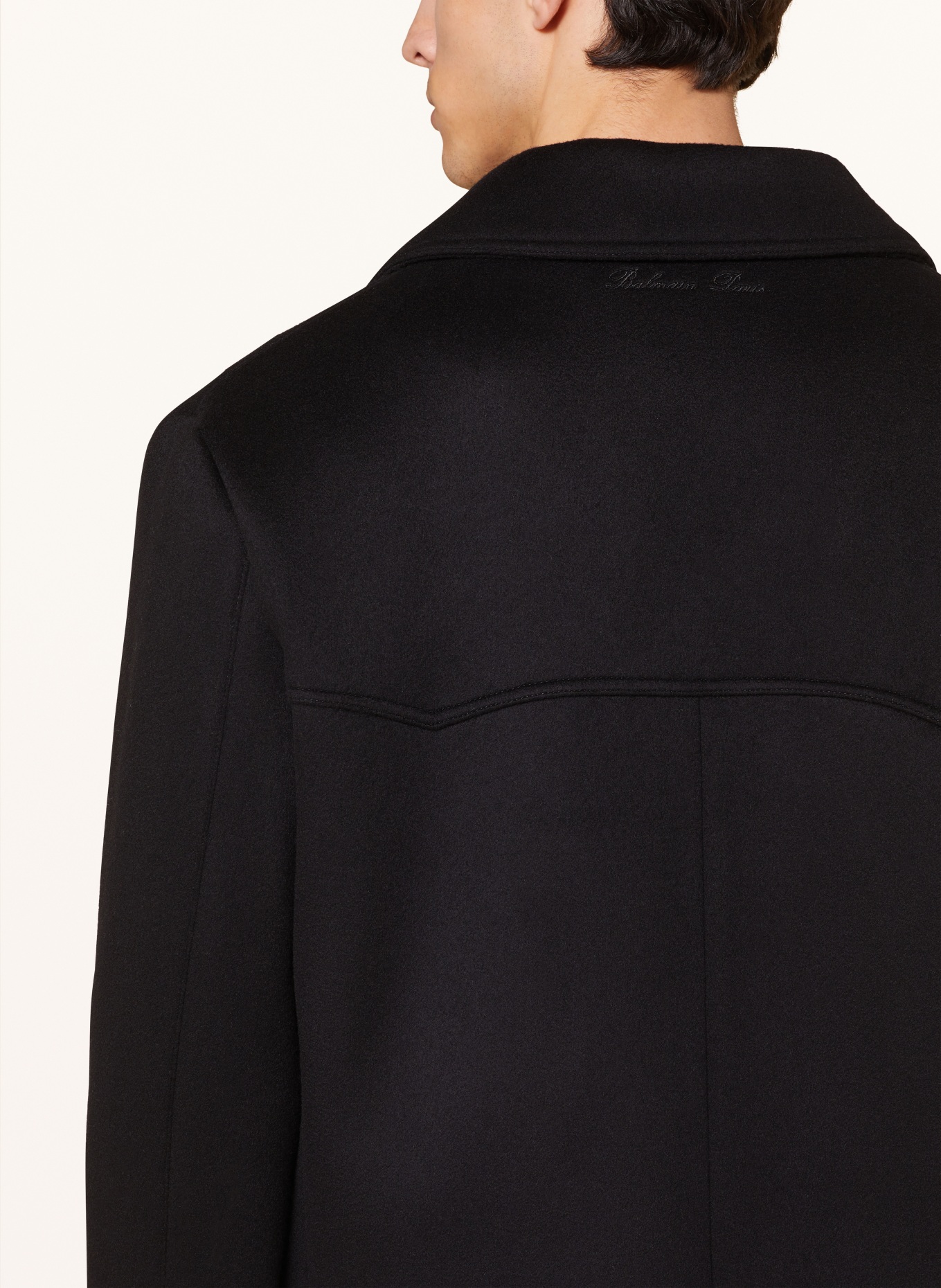 BALMAIN Pea coat, Color: BLACK (Image 5)