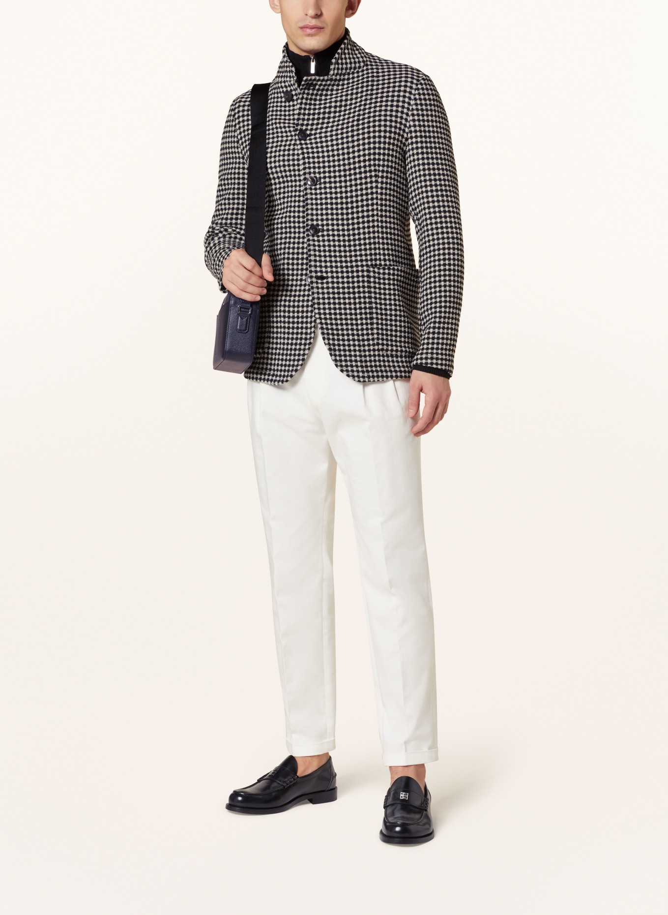 EMPORIO ARMANI Tailored jacket slim fit, Color: BLACK/ CREAM (Image 2)