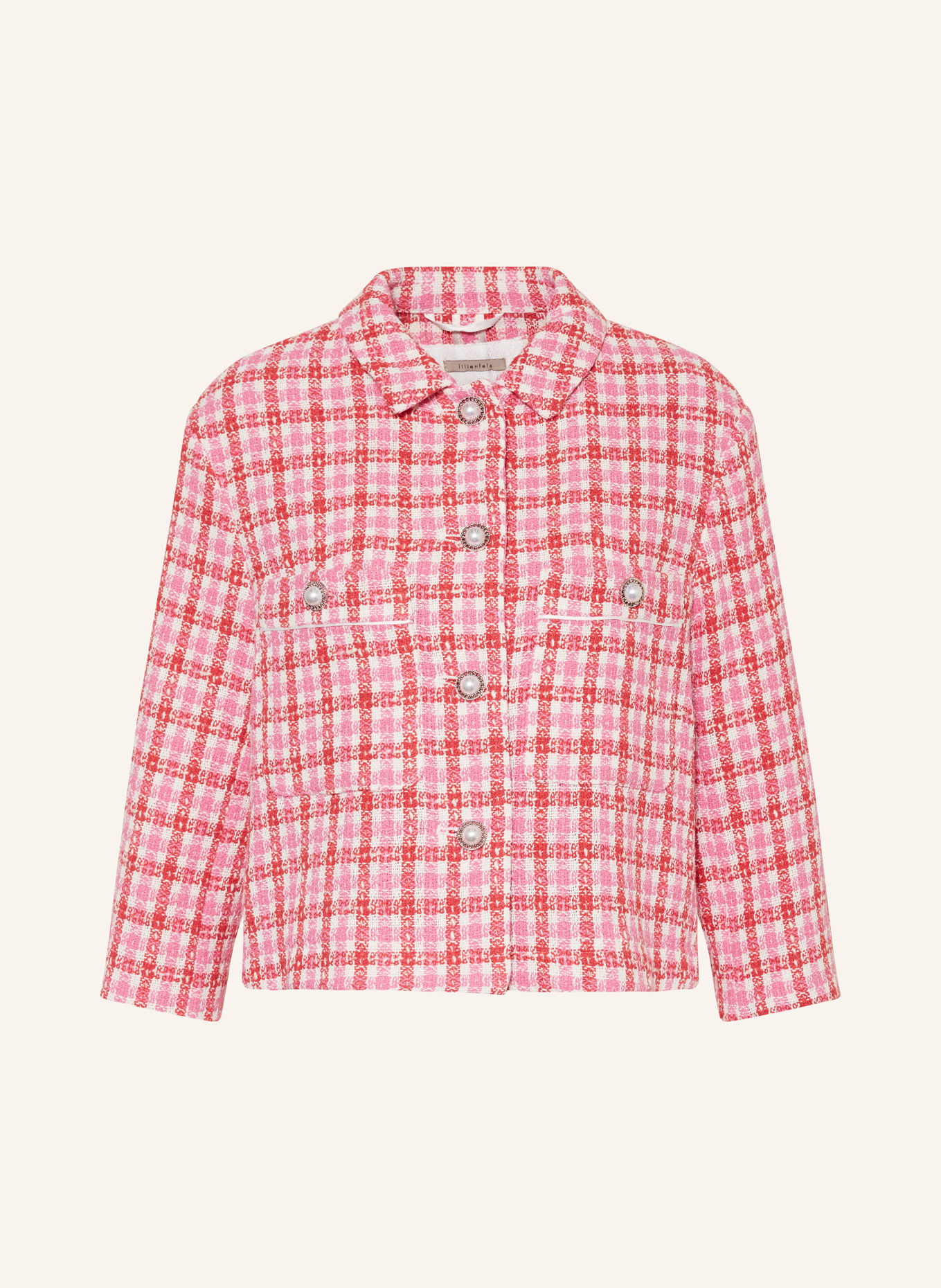 lilienfels Tweed jacket, Color: WHITE/ RED/ PINK (Image 1)