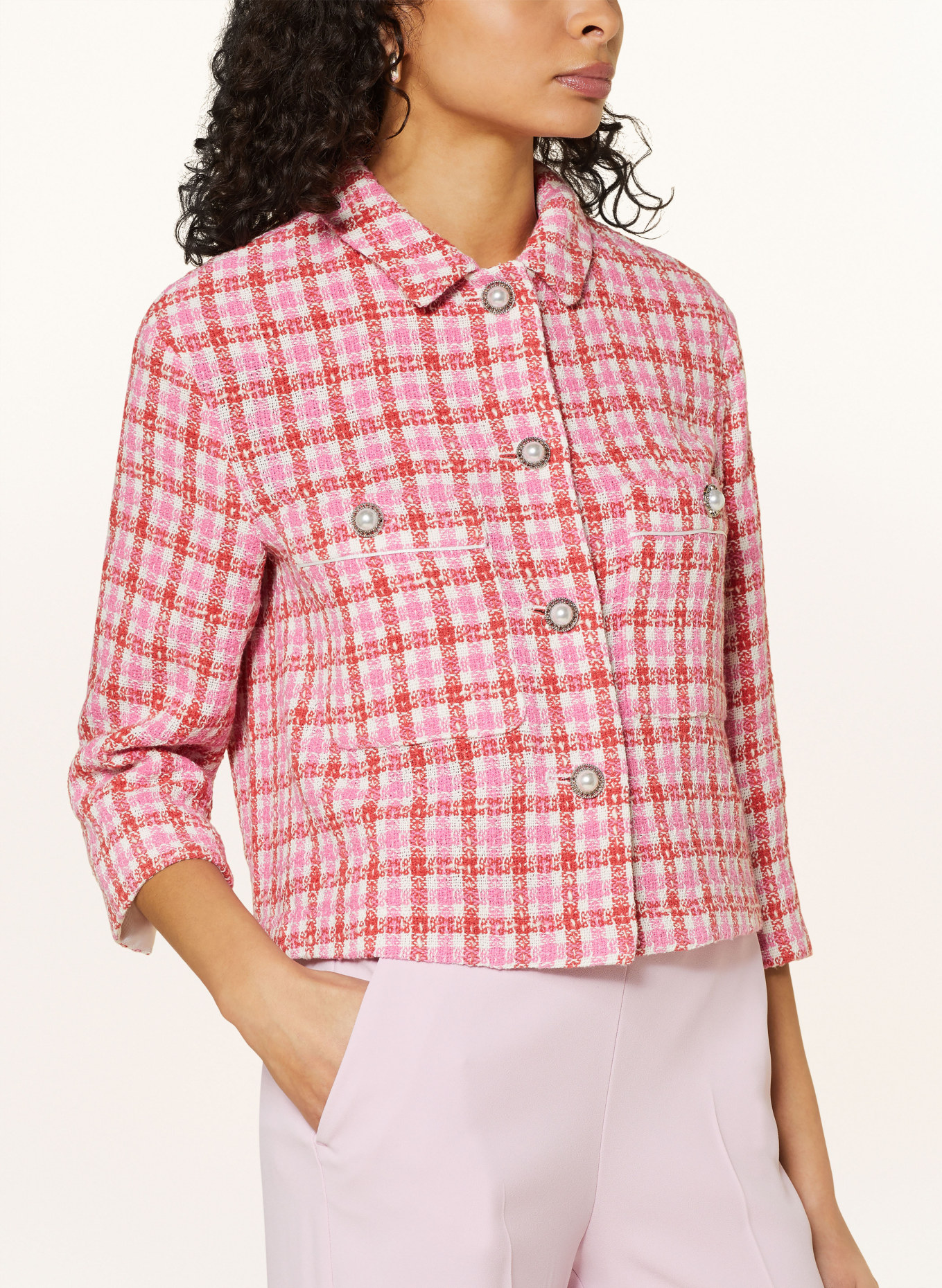 lilienfels Tweed jacket, Color: WHITE/ RED/ PINK (Image 4)