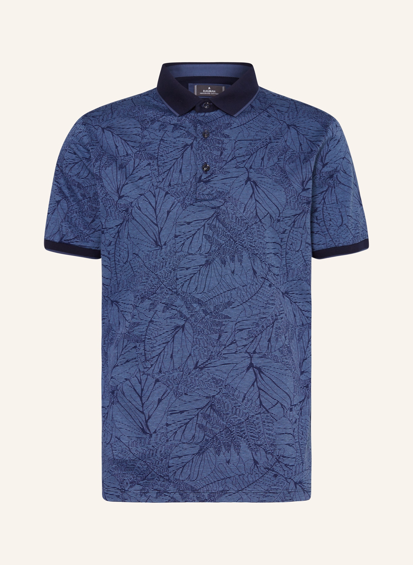 RAGMAN Jersey polo shirt, Color: BLUE/ DARK BLUE (Image 1)