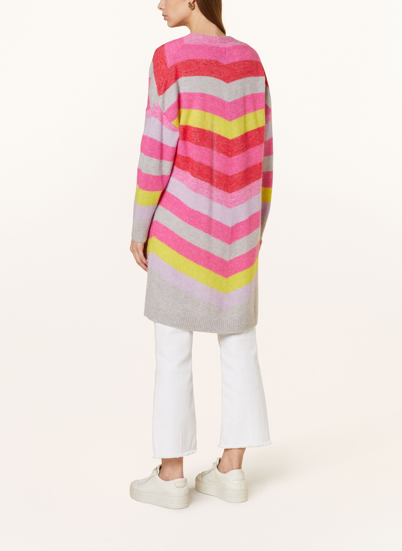 LIEBLINGSSTÜCK Knit cardigan LANELIL with alpaca, Color: PINK/ GRAY/ YELLOW (Image 3)