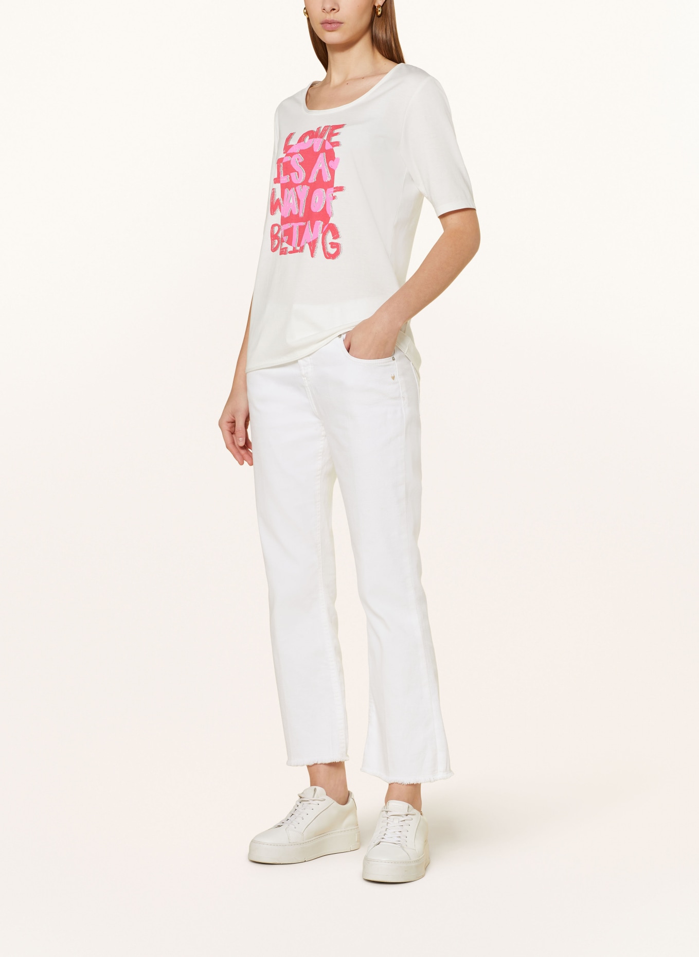 LIEBLINGSSTÜCK T-Shirt CIADICEL mit Glitzergarn, Farbe: WEISS/ PINK (Bild 2)