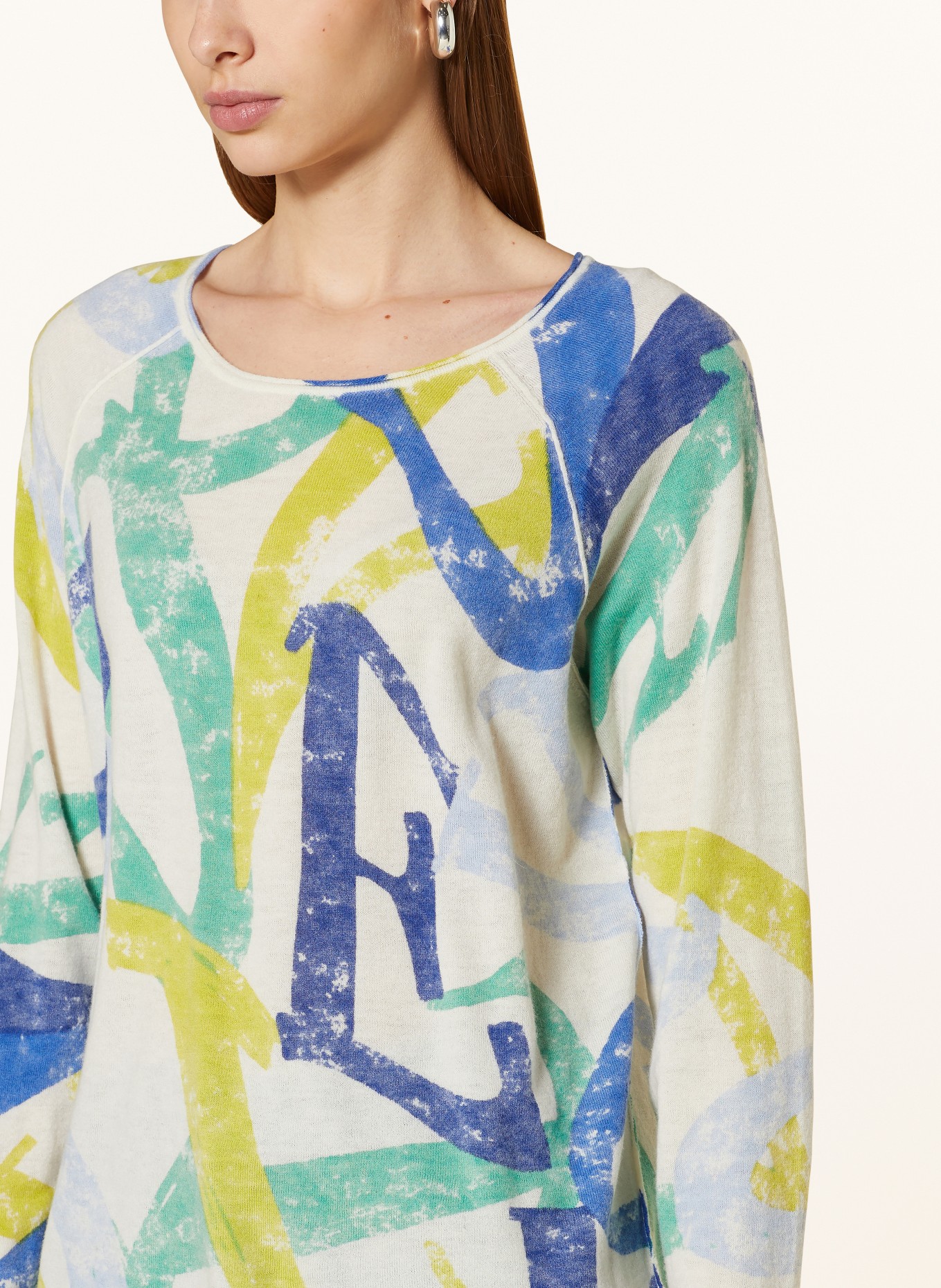 LIEBLINGSSTÜCK Sweater LILOL, Color: ECRU/ BLUE/ GREEN (Image 4)