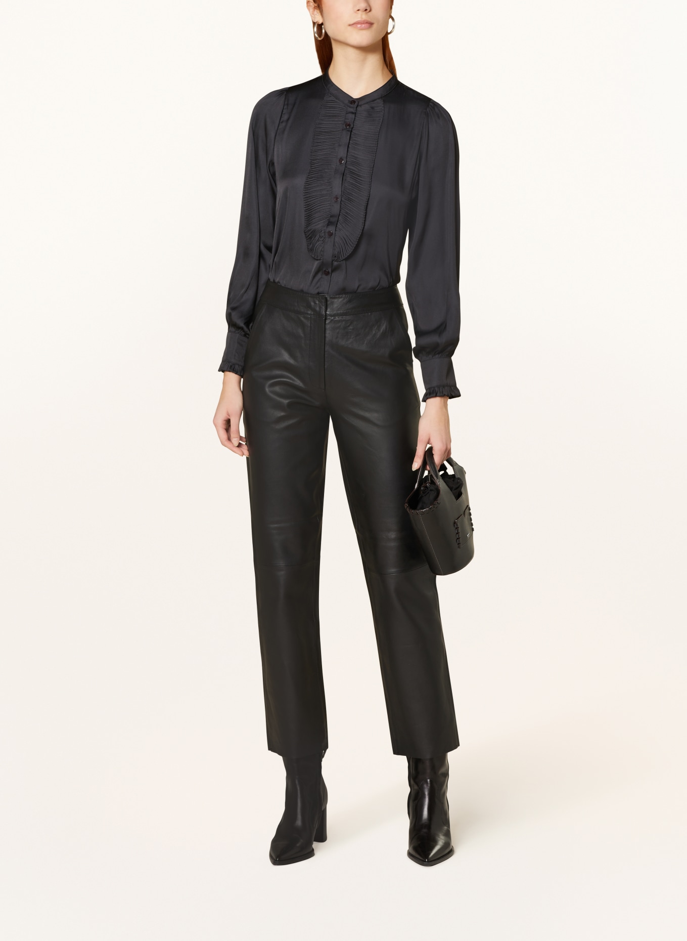 Y.A.S. Leather trousers, Color: BLACK (Image 2)