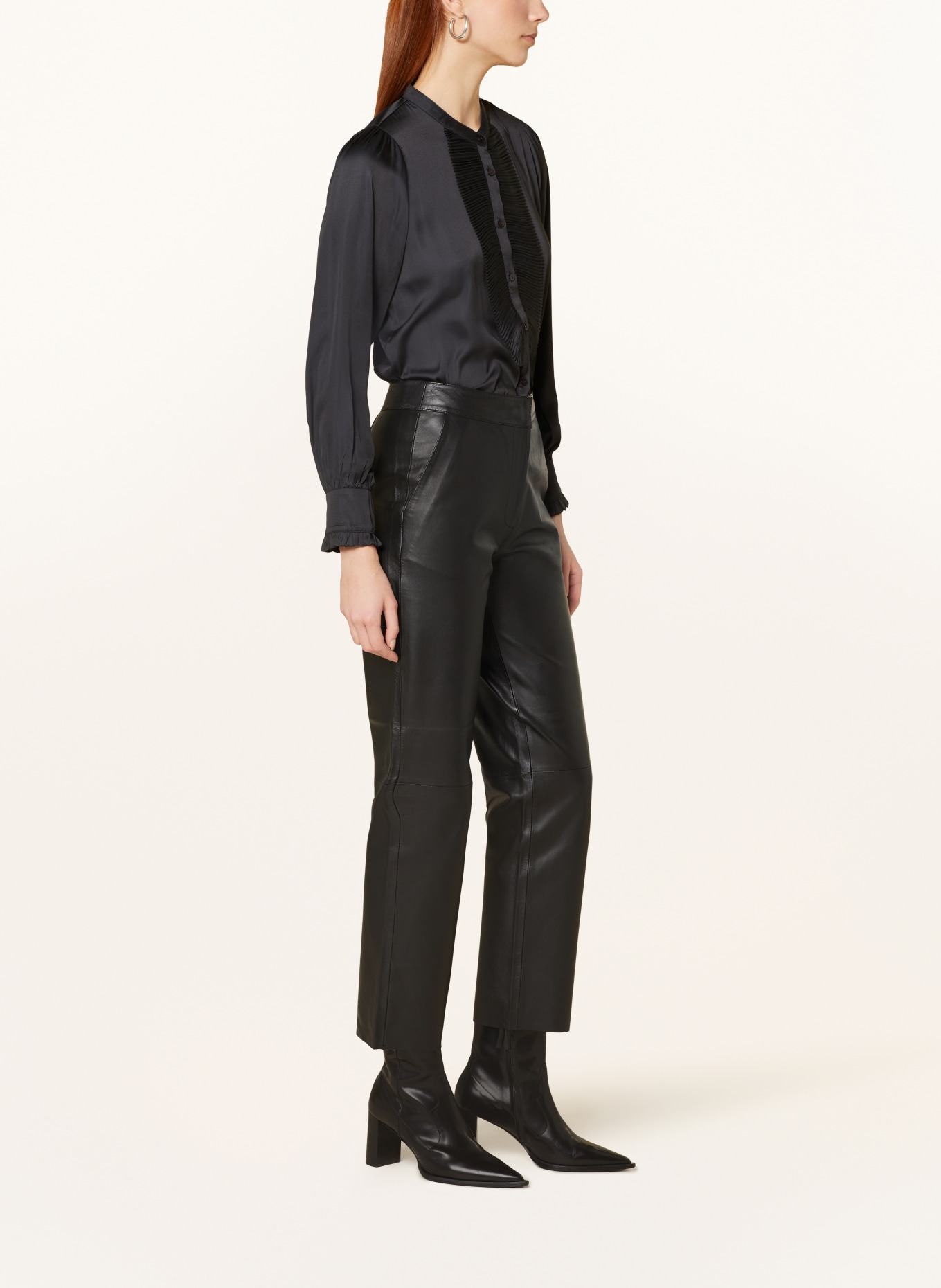 Y.A.S. Leather trousers, Color: BLACK (Image 4)