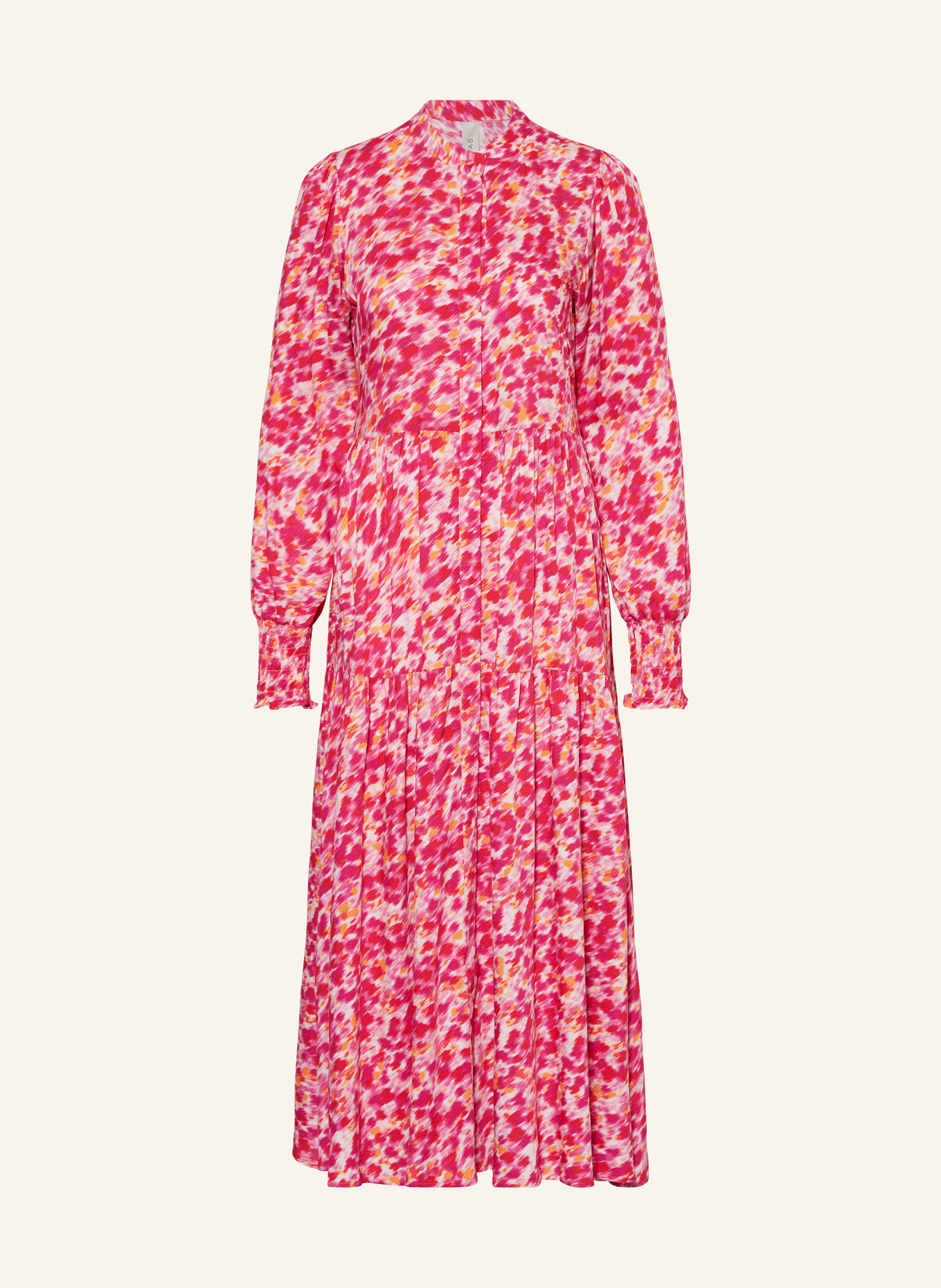 Y.A.S. Sukienka z falbankami, Kolor: MOCNORÓŻOWY/ CZERWONY (Obrazek 1)
