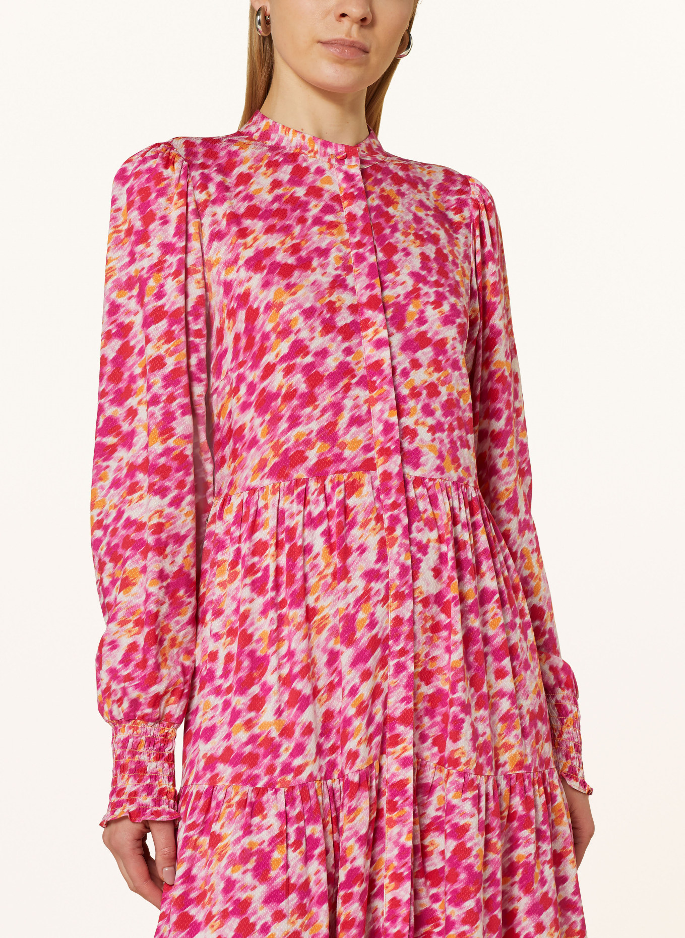 Y.A.S. Kleid mit Rüschen, Farbe: PINK/ ROT (Bild 4)