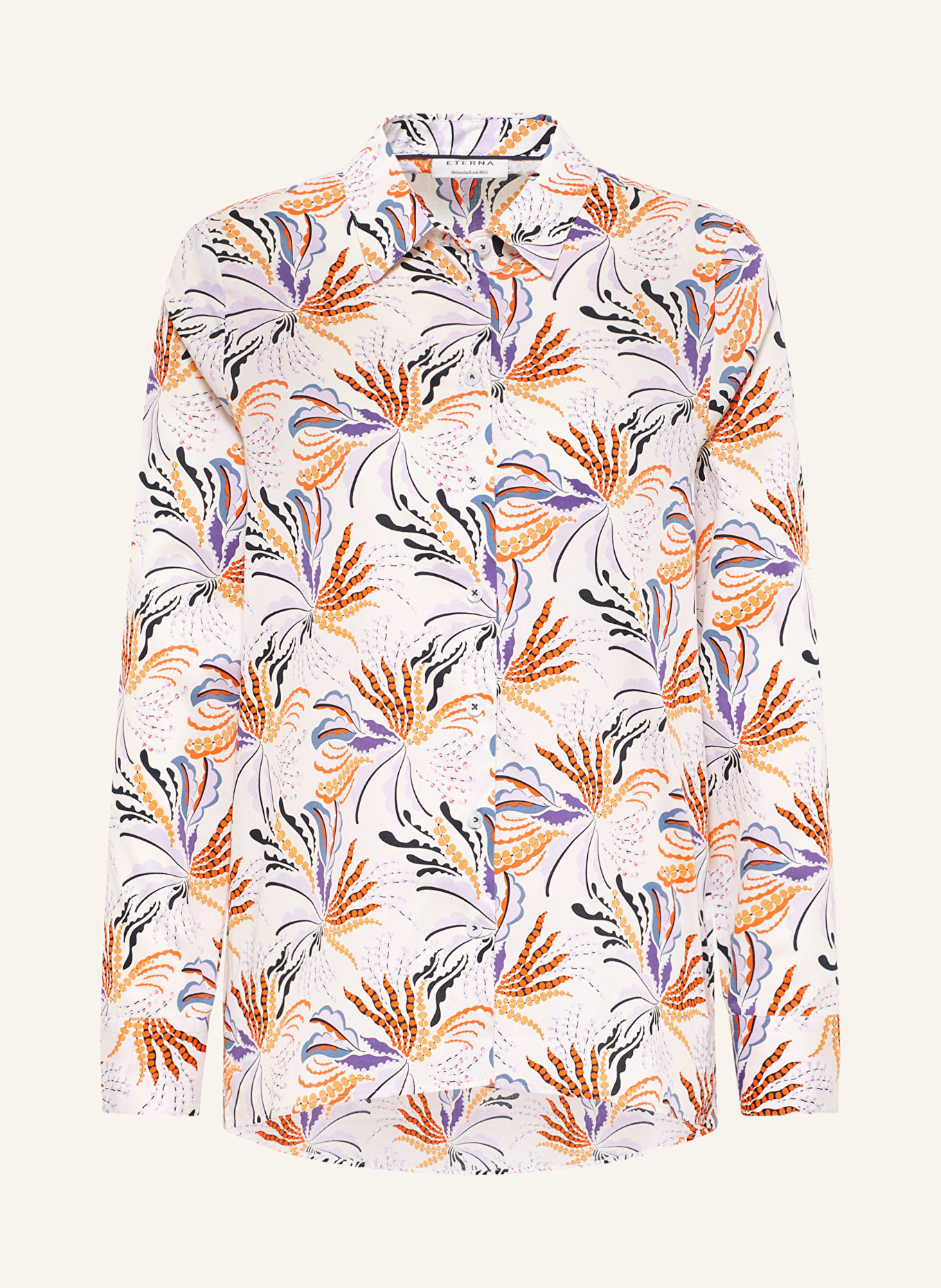 ETERNA Shirt blouse, Color: WHITE/ PURPLE/ ORANGE (Image 1)
