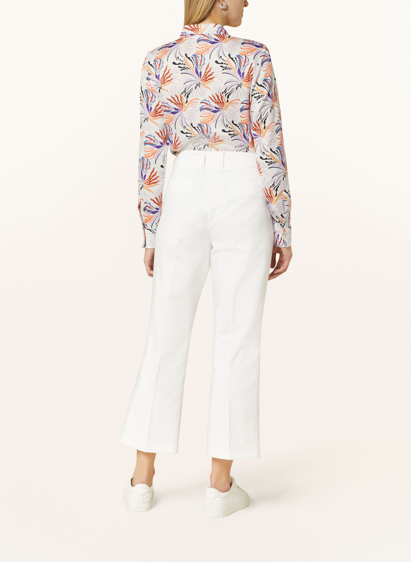 ETERNA Shirt blouse, Color: WHITE/ PURPLE/ ORANGE (Image 3)