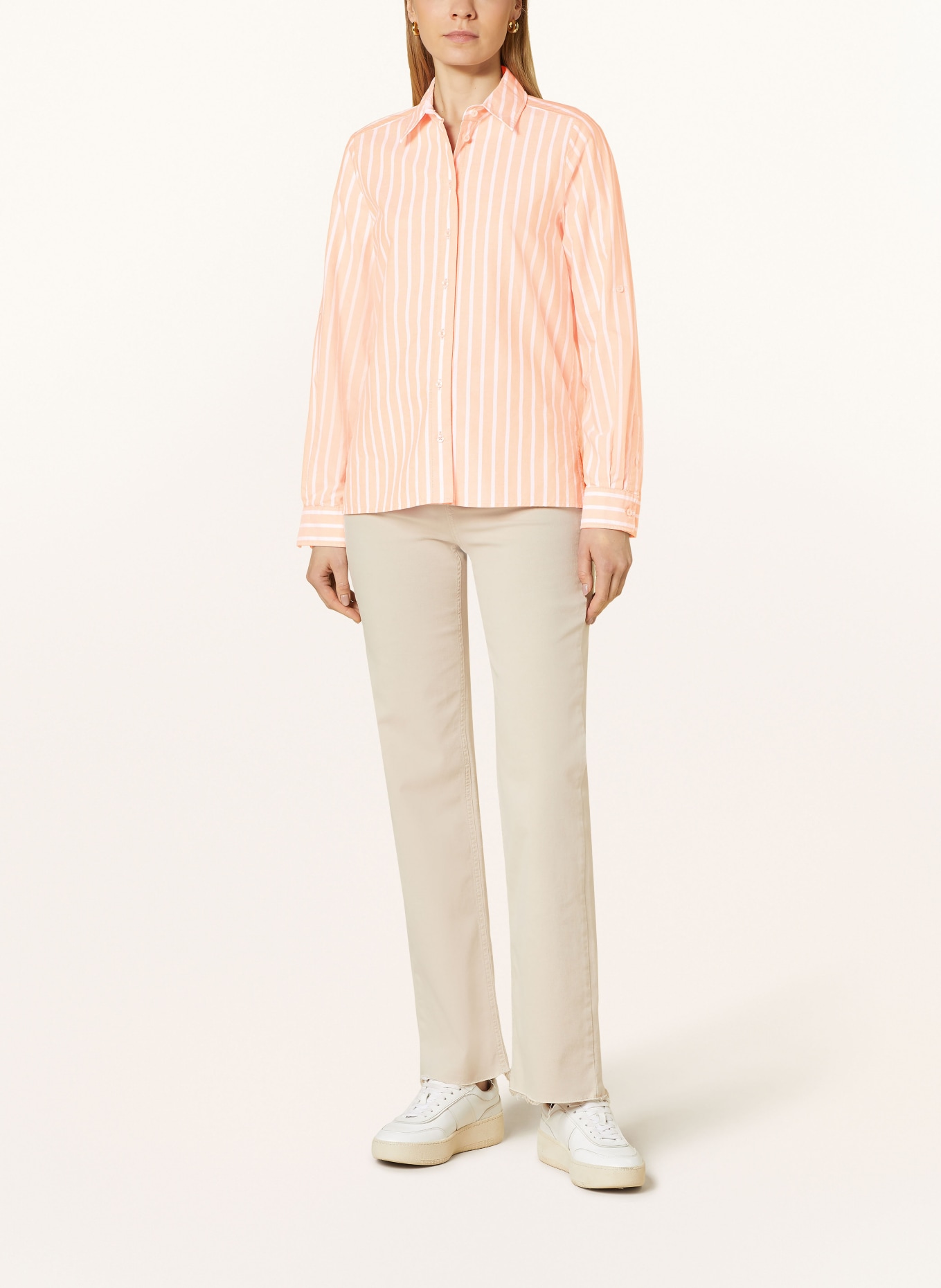 ETERNA Shirt blouse, Color: SALMON/ WHITE (Image 2)