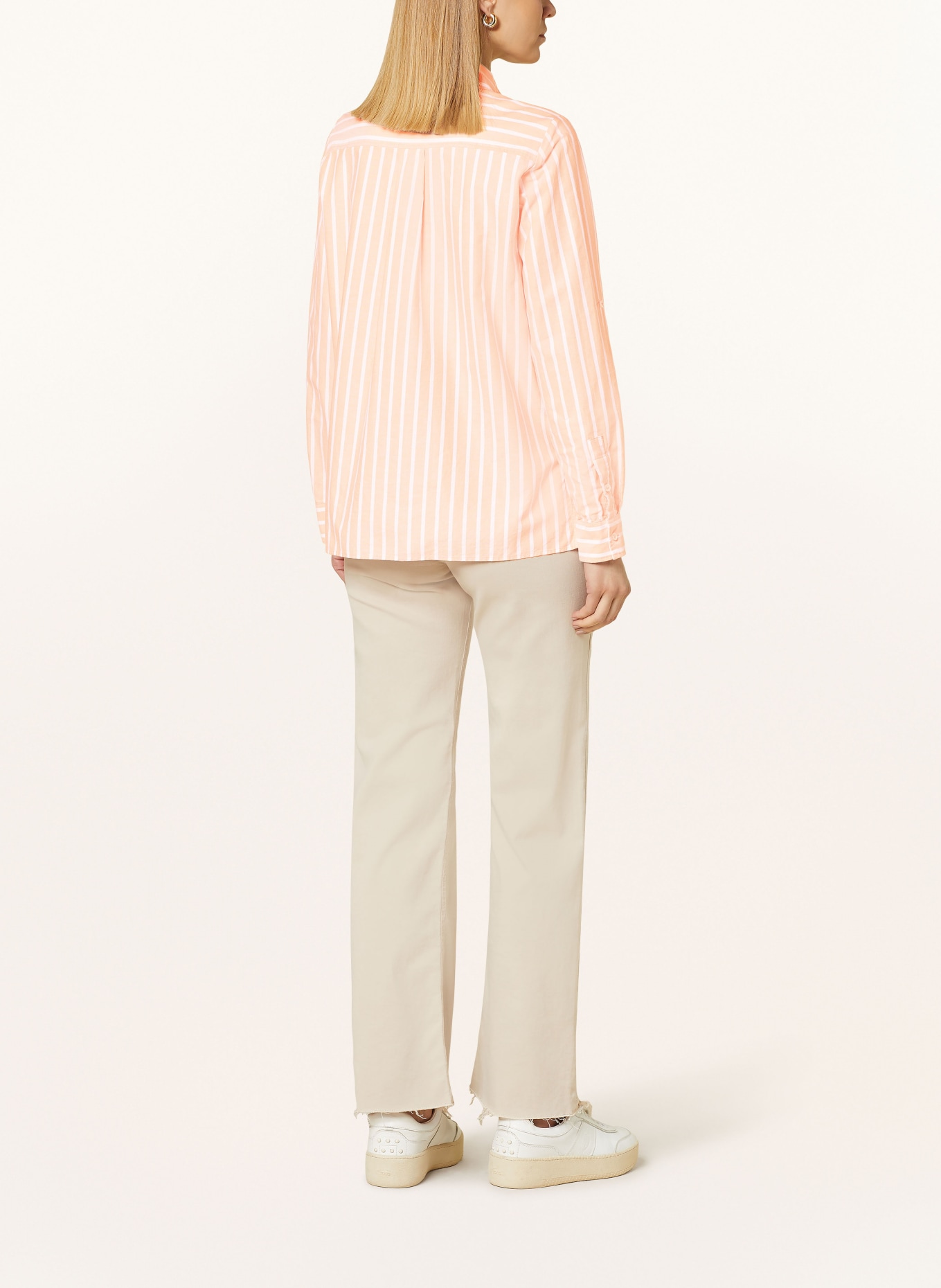 ETERNA Shirt blouse, Color: SALMON/ WHITE (Image 3)