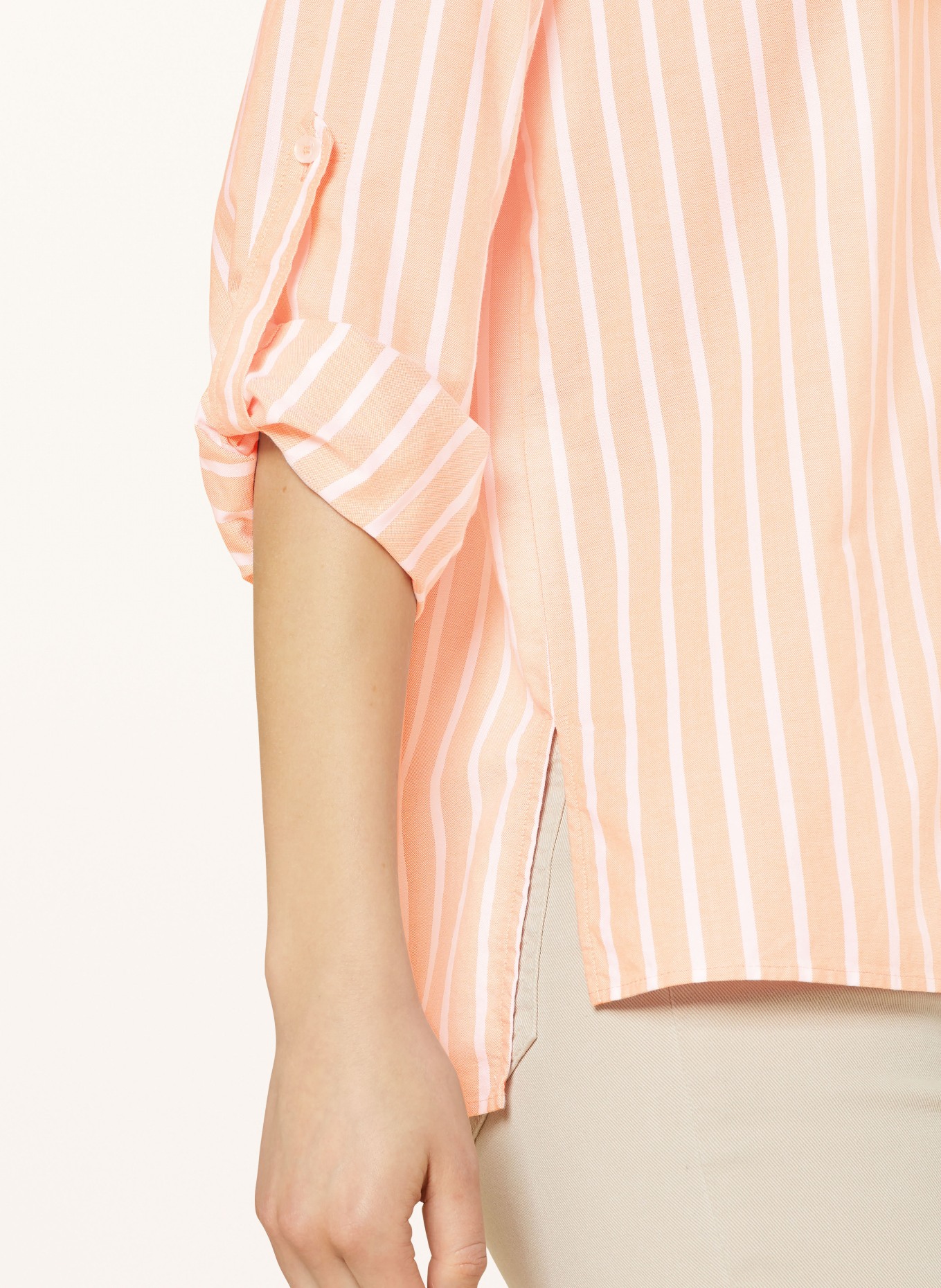 ETERNA Shirt blouse, Color: SALMON/ WHITE (Image 4)