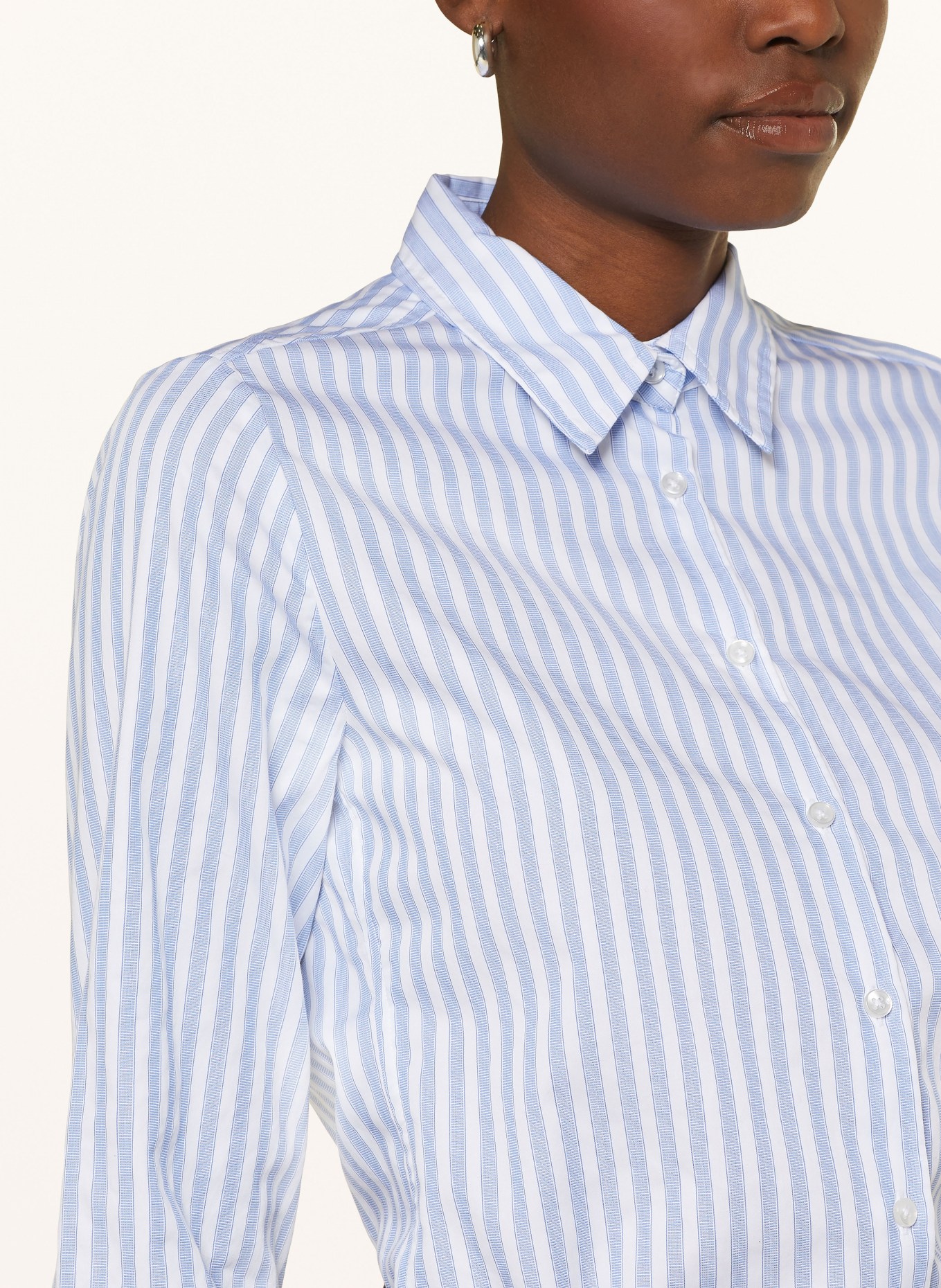 ETERNA Shirt blouse, Color: LIGHT BLUE/ WHITE (Image 4)
