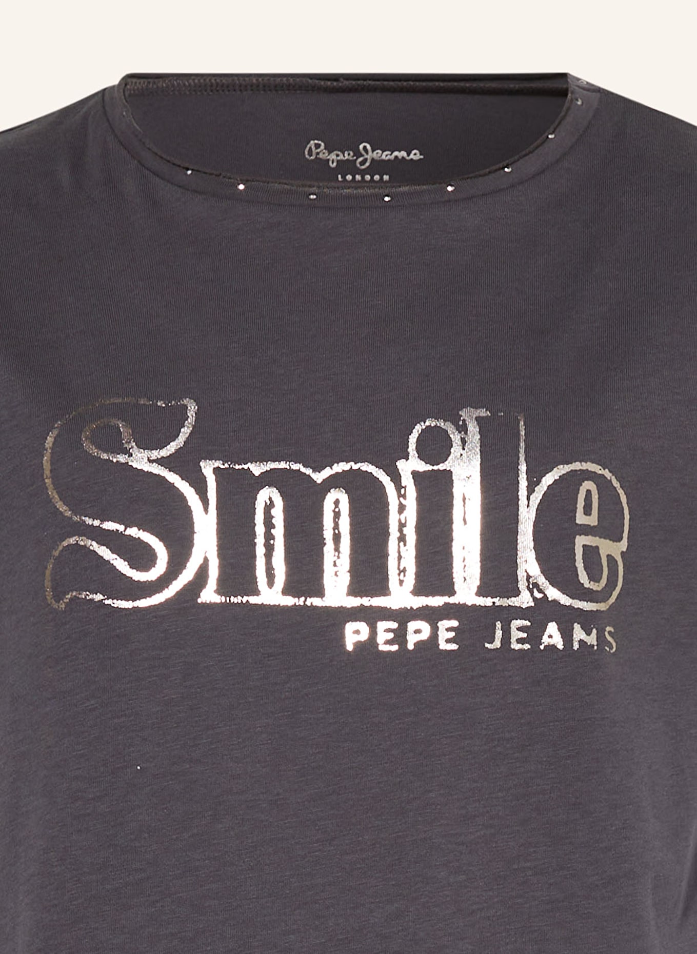 Pepe Jeans Tričko s nýty, Barva: TMAVĚ ŠEDÁ (Obrázek 3)