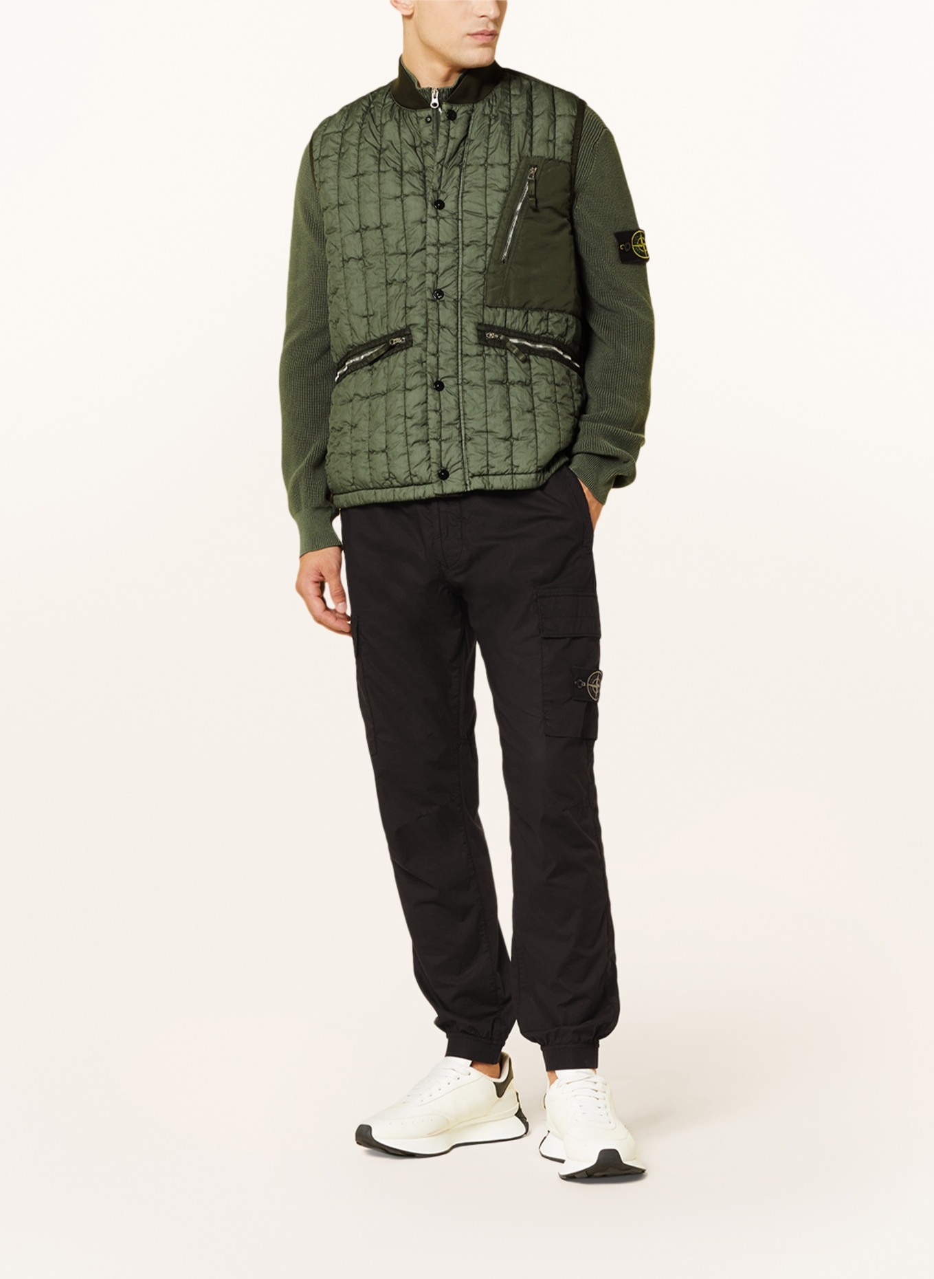 STONE ISLAND Quilted vest, Color: DARK GREEN (Image 2)